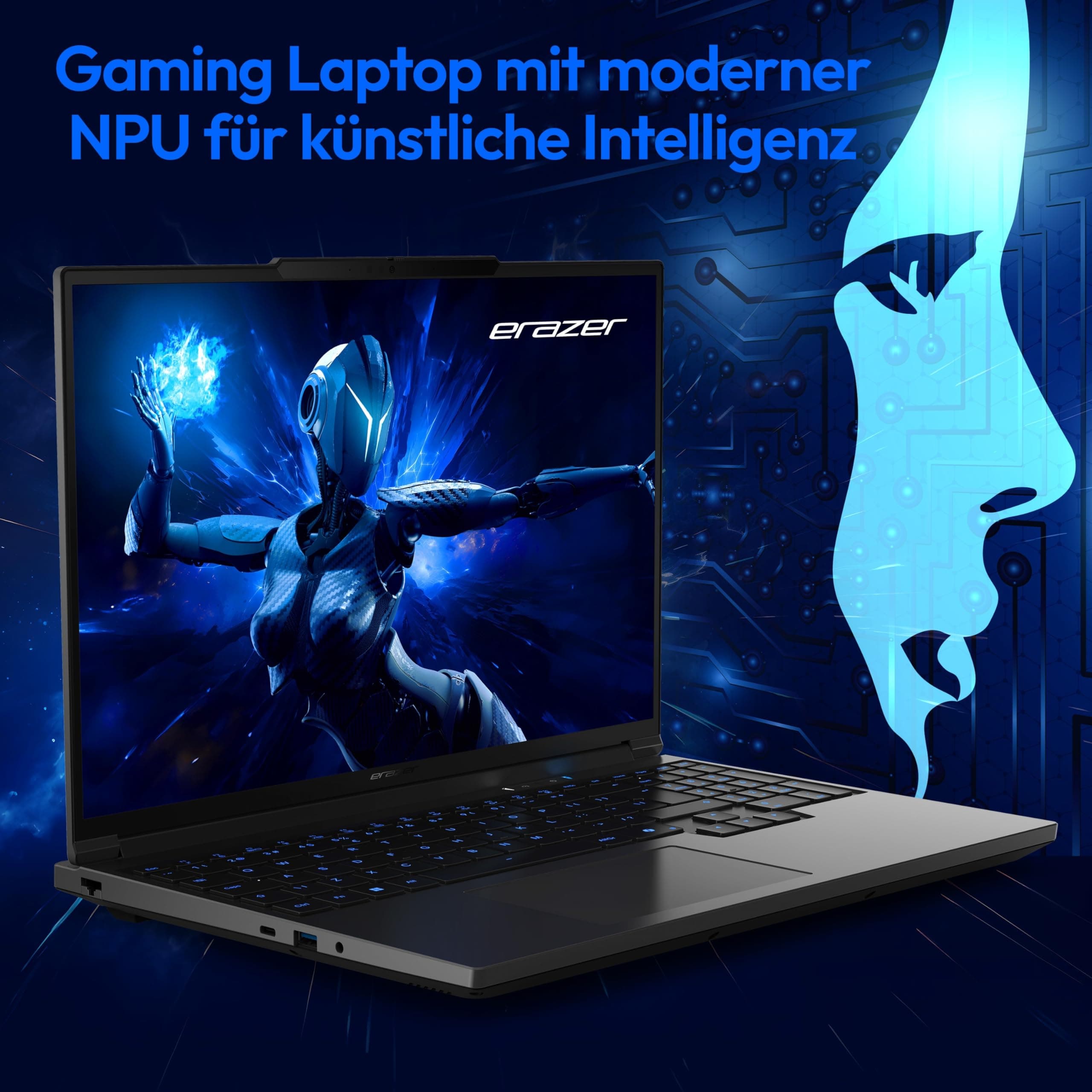 ERAZER Major 16 X1 40,6 cm (16" Zoll 300Hz 100% sRGB) QHD+ Gaming Laptop (Core Ultra 7 255HX, Geforce RTX 5070 Ti 12GB DDR7, 32GB DDR5 RAM, 2TB PCIe SSD, RGB Backlit Keyboard, Windows 11 Home) Core Ultra 7 255HX 32.0 GB 2000 GB NVIDIA GeForce RTX 5070 Ti MD62735 Bild 5