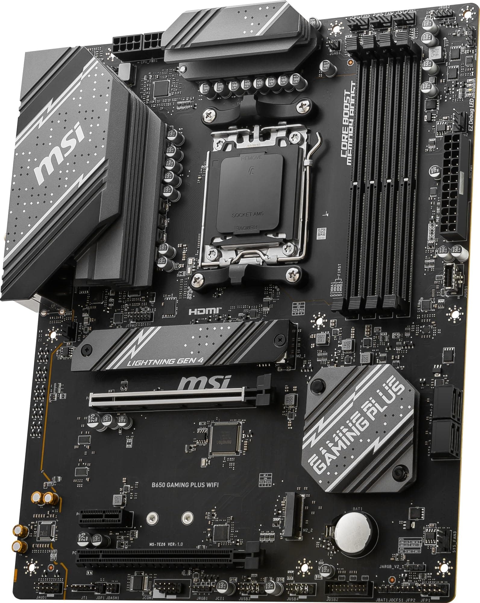 MSI MB5909 Motherboard B650 Gaming Plus WiFi [AMD Ryzen 7000 Series (AM5) kompatibel] Ausgestattet mit B650 ATX Maximum DDR5-7200 (OC) Unterstützung Gaming Plus: ein klassisches Gaming-Spiel Bild 7