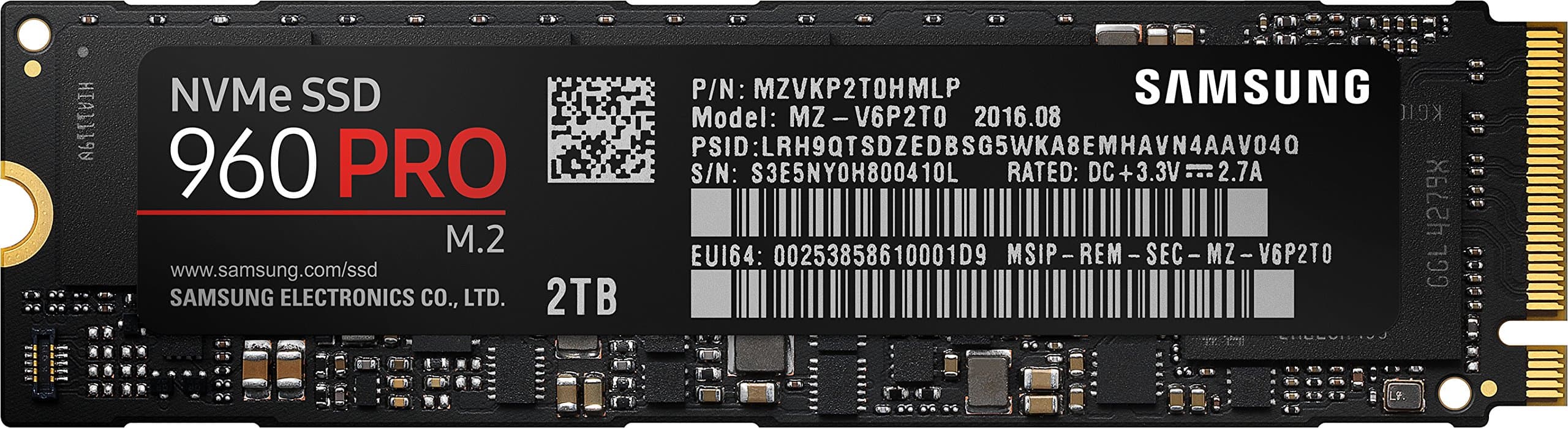 Samsung 960 PRO MZ-V6P2T0BW Interne Solid State Drive (2TB) Bild 2