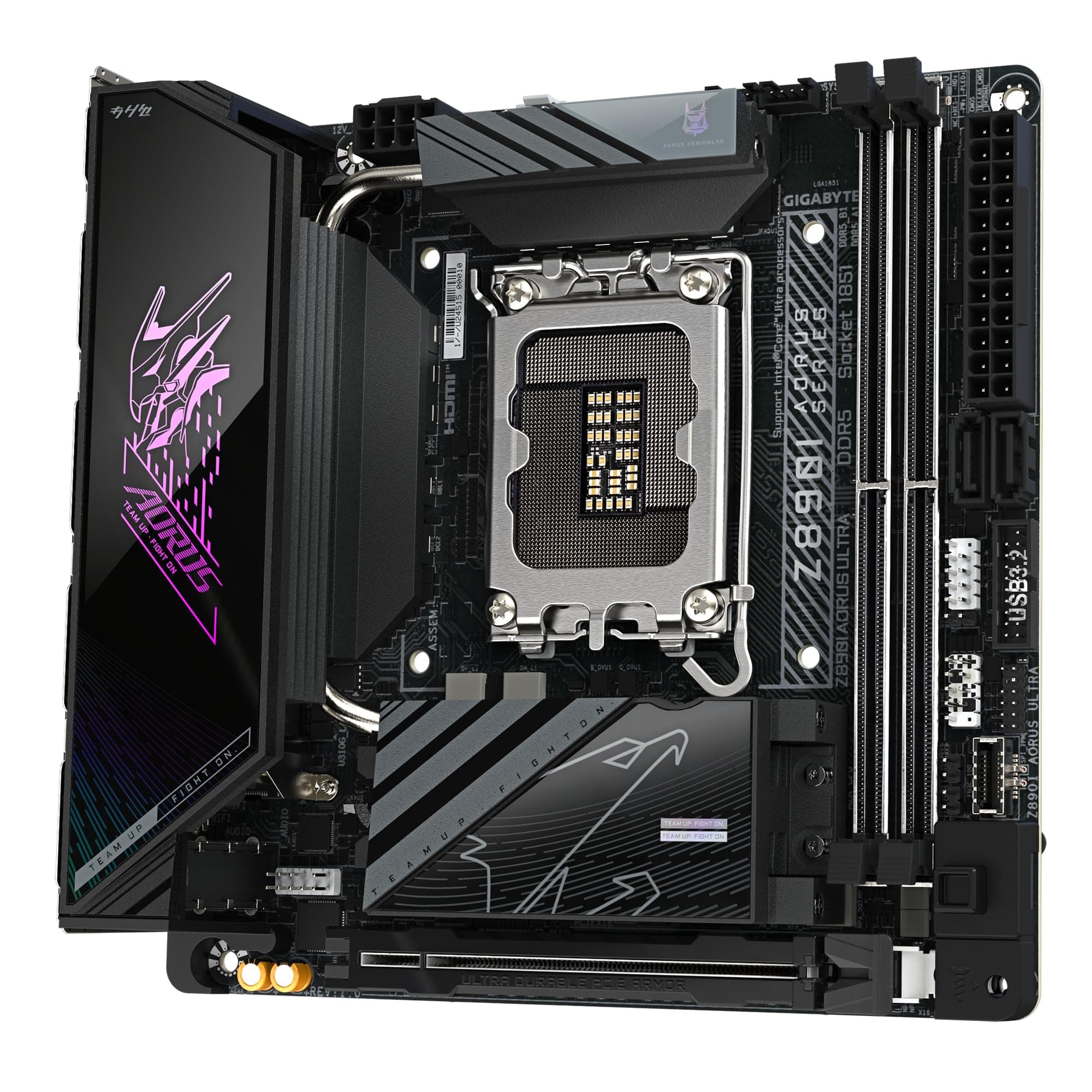 GIGABYTE Z890I AORUS Ultra Motherboard - Unterstützt Intel Core Ultra (Serie 2) CPUs, 8+1+2 Phasen VRM, bis zu 8800MHz DDR5 (OC), 1xPCIe 5.0 + 1xPCIe 4.0, Wi-Fi 7, 2.5GbE LAN, Thunderbolt 4 Bild 4