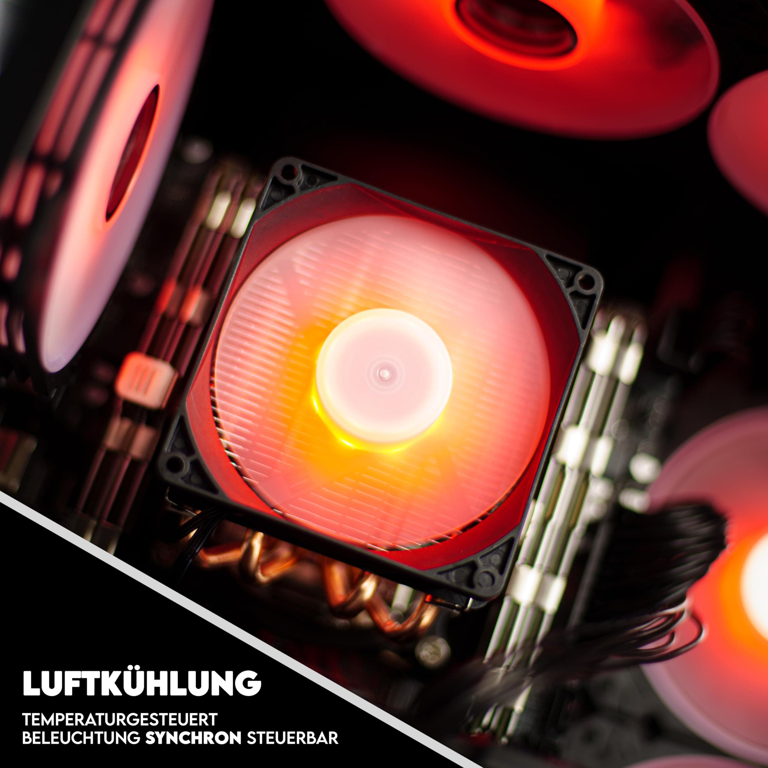 Gaming PC Venom, RGB, 64GB RAM + 1TB SSD, AMD RX 590 8GB, Intel E5, WiFi, Bluetooth (schwarz) Bild 7