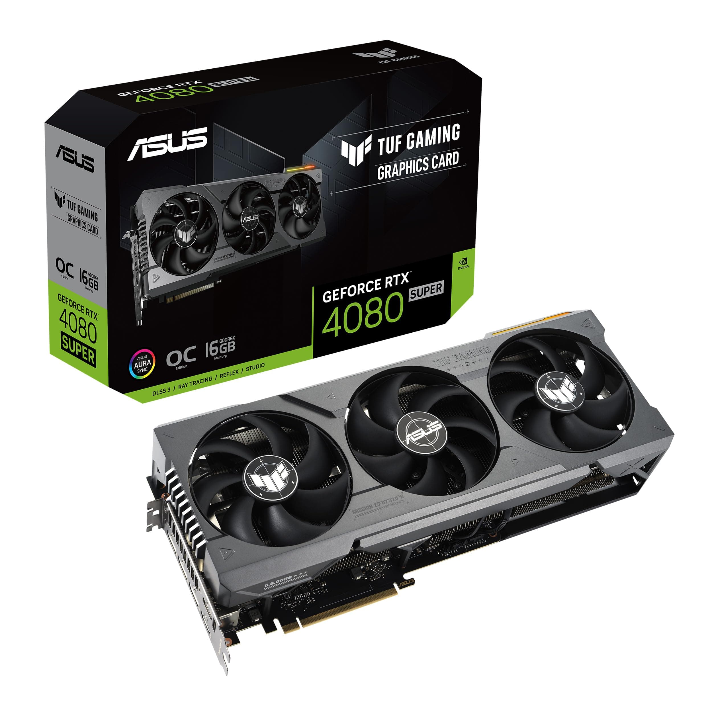 ASUS TUF Gaming GeForce RTX 4080 SUPER 16GB GDDR6X OC Edition Gaming Grafikkarte (NVIDIA GeForce RTX4080 DLSS 3, PCIe 4.0, 2x HDMI 2.1a, 3x DisplayPort 1.4a, TUF-RTX4080S-O16G-GAMING) Bild 2