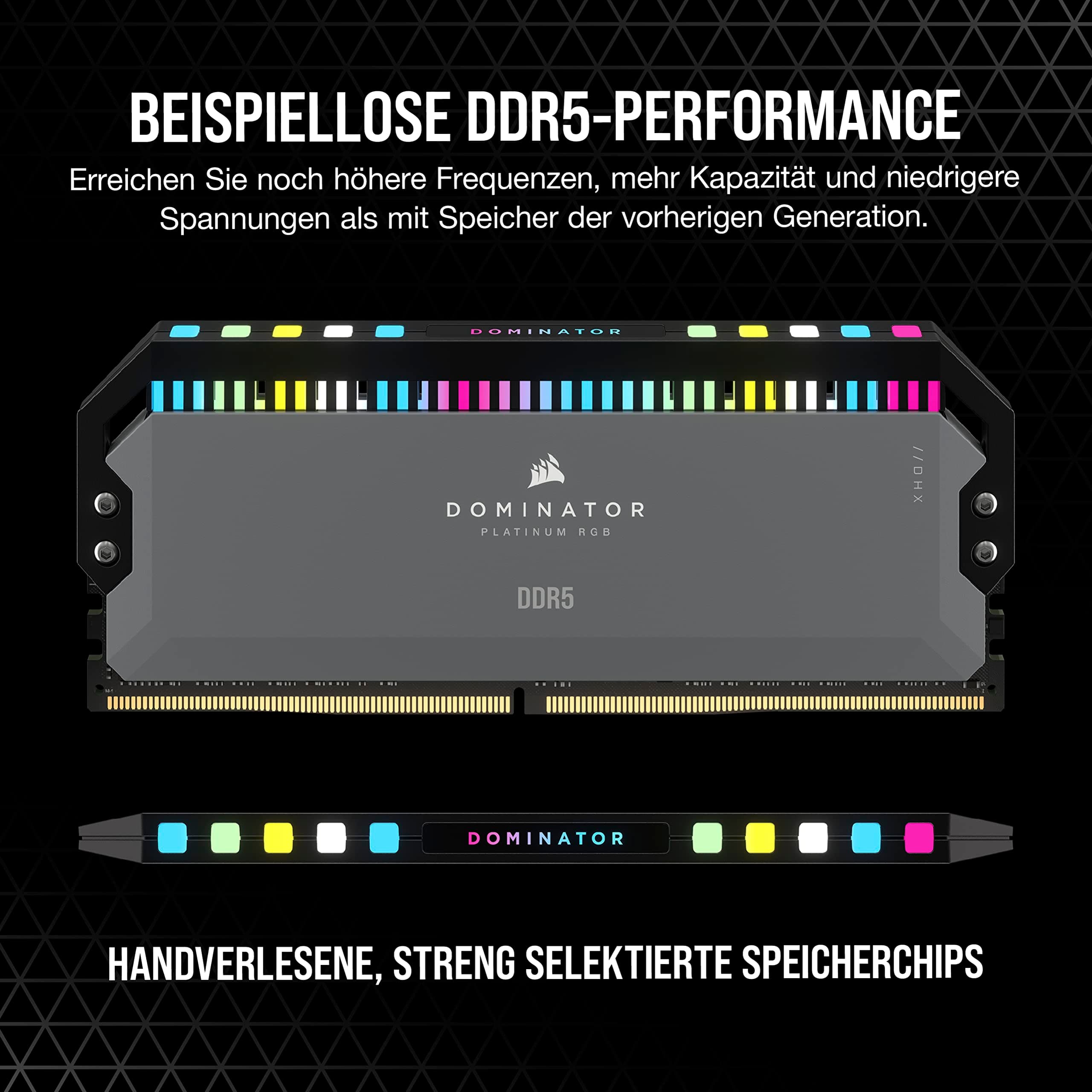 CORSAIR Dominator Platinum RGB DDR5 64GB (2x32GB) DDR5 Bis zu 6000MHz CL30 AMD Expo Intel XMP iCUE Kompatibler Computerspeicher - Grau (CMT64GX5M2B6000Z30) Bild 5