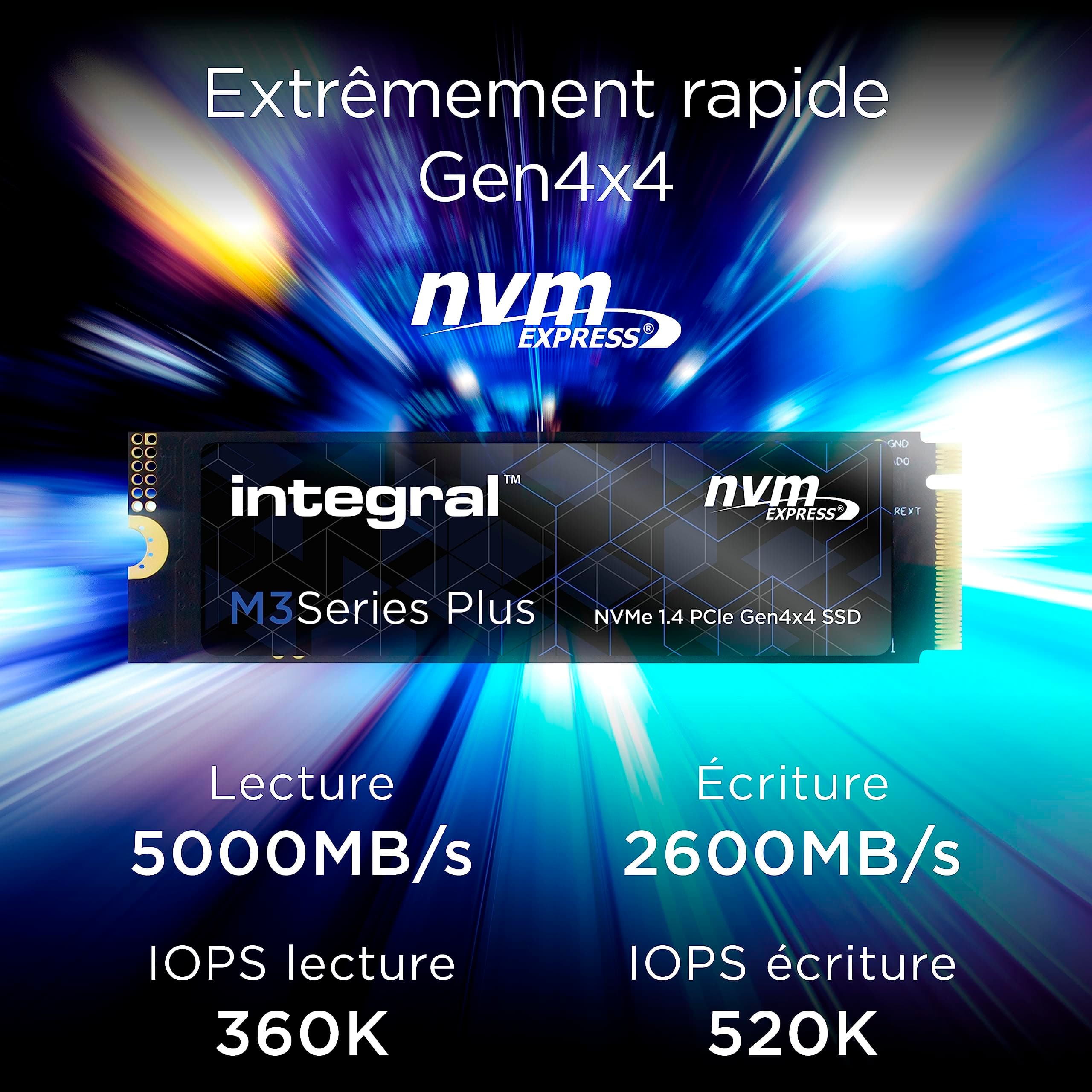 Integral 500GB NVMe SSD M.2 2280 PCIe Gen4x4 5000 MB/s Lesen – 2600 MB/s Schreiben M.2 Solid State Drive | M.2 SSD | SSD 500GB | 500GB SSD | PS5 SSD 500GB M3+ GEN4 (5000MB/s) Bild 4