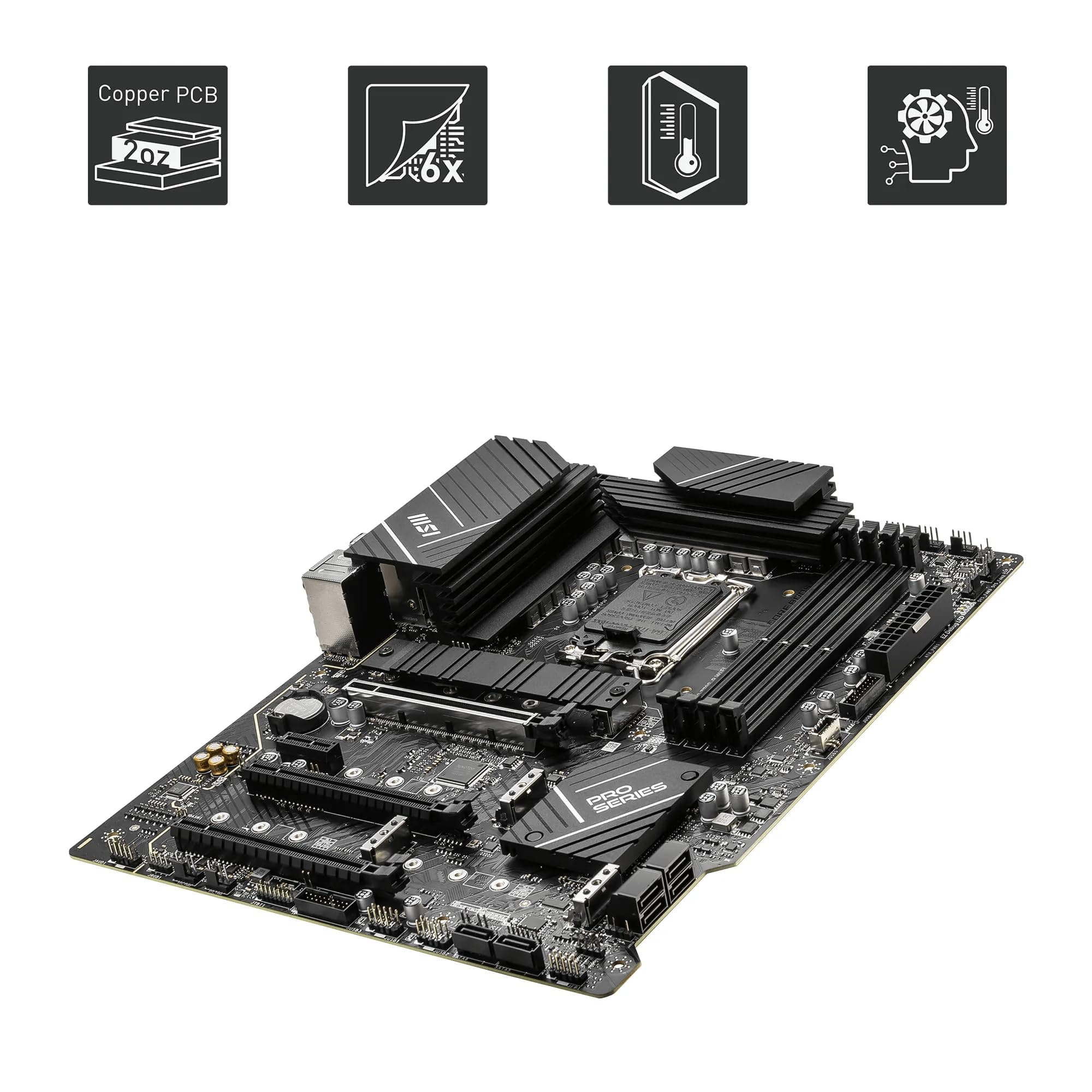 MSI PRO Z790-P WiFi Mainboard - Unterstützt Intel 12th, 13th & 14th Gen Core Prozessoren, LGA 1700-55A DrMOS, DDR5 Memory Boost 7000+MHz/OC, PCIe 5.0 und 4.0 x16, 4 x M.2 Gen4, Wi-Fi 6E, 2.5G LAN, ATX ATX Wi-Fi 6 PRO Z790-P WIFI Bild 7