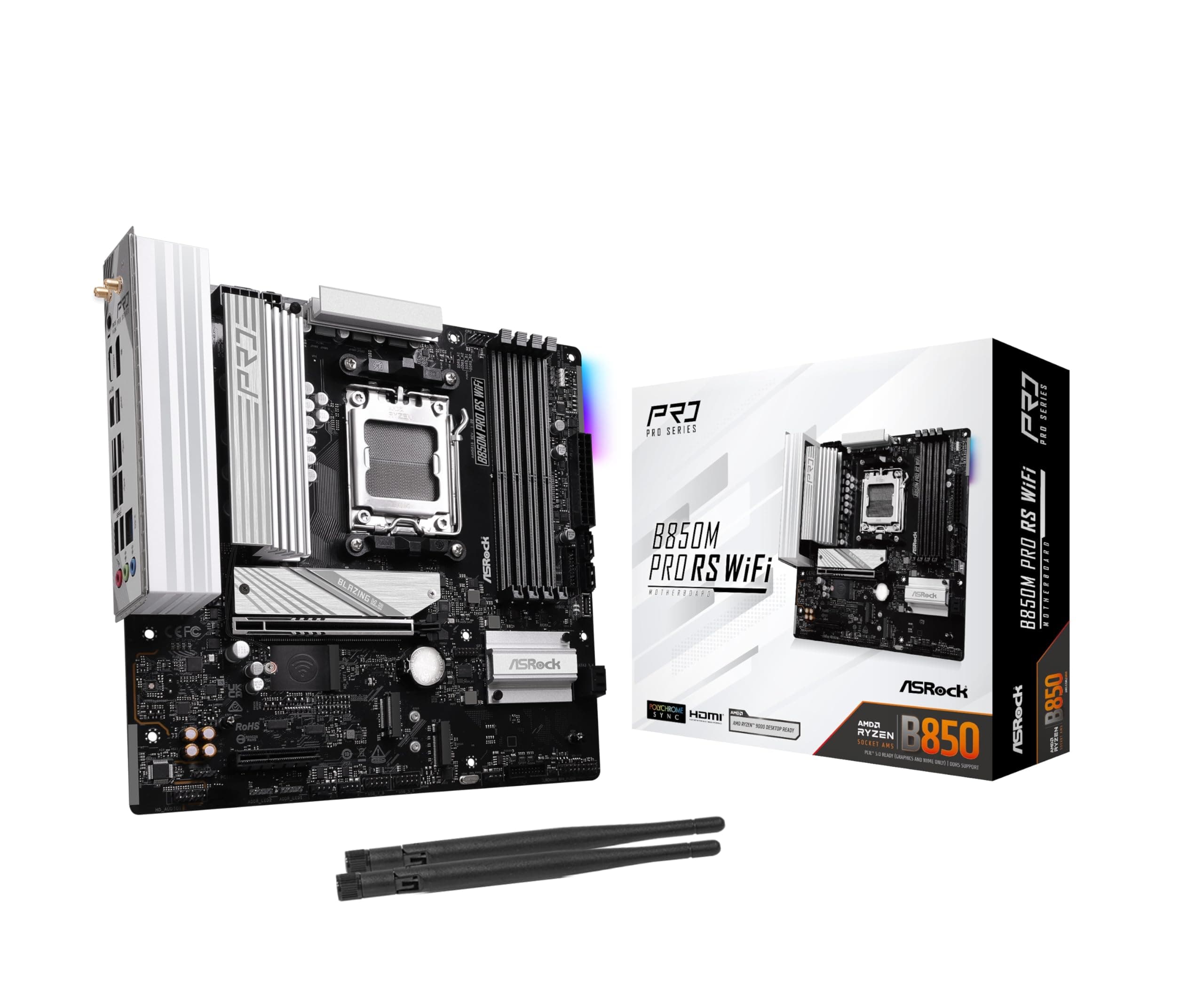 MB ASRock AMD AM5 B850M Pro RS WiFi Bild 2