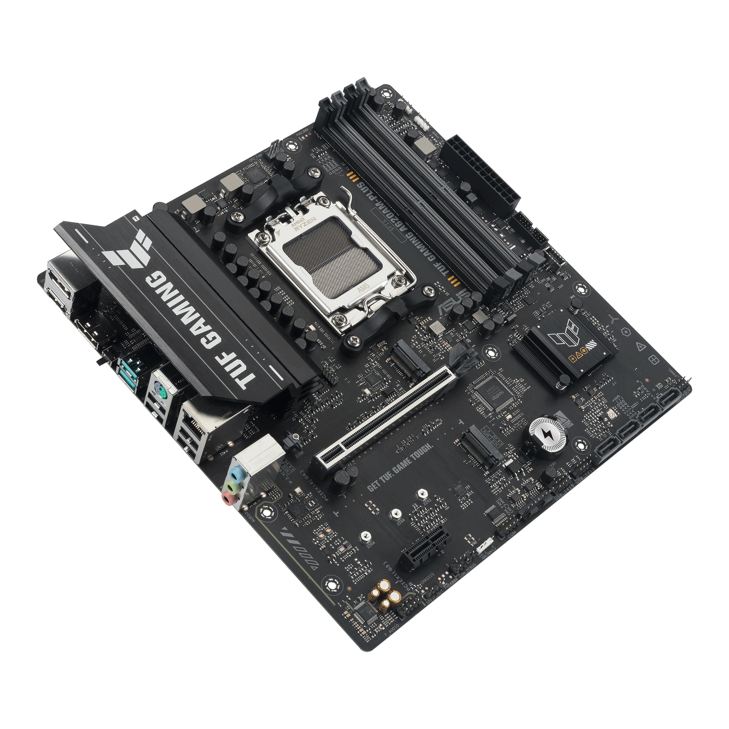 ASUS TUF Gaming A620M-PLUS mATX Mainboard (DDR5, PCIe 4.0, 2X M.2, 2.5Gb LAN, HDMI, DP, USB 10Gb/s Typ-A & 5Gb/s Typ-C, BIOS Flashback, M.2 Q-Latch, Aura Sync, 8+2+1 Phasen Design) Bild 5