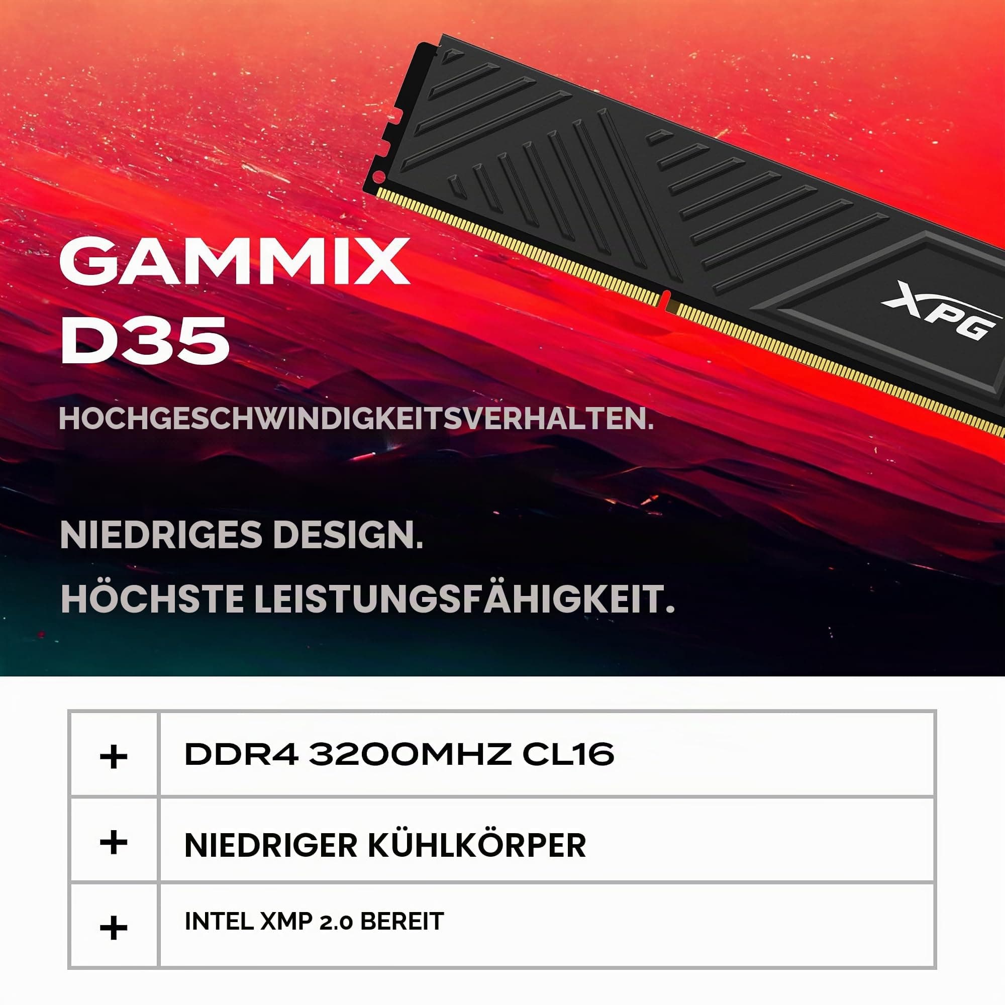 Adata AX4U320016G16A-DTBKD DDR4 16GB 32GB CL16 RAM-Speicher Bild 3