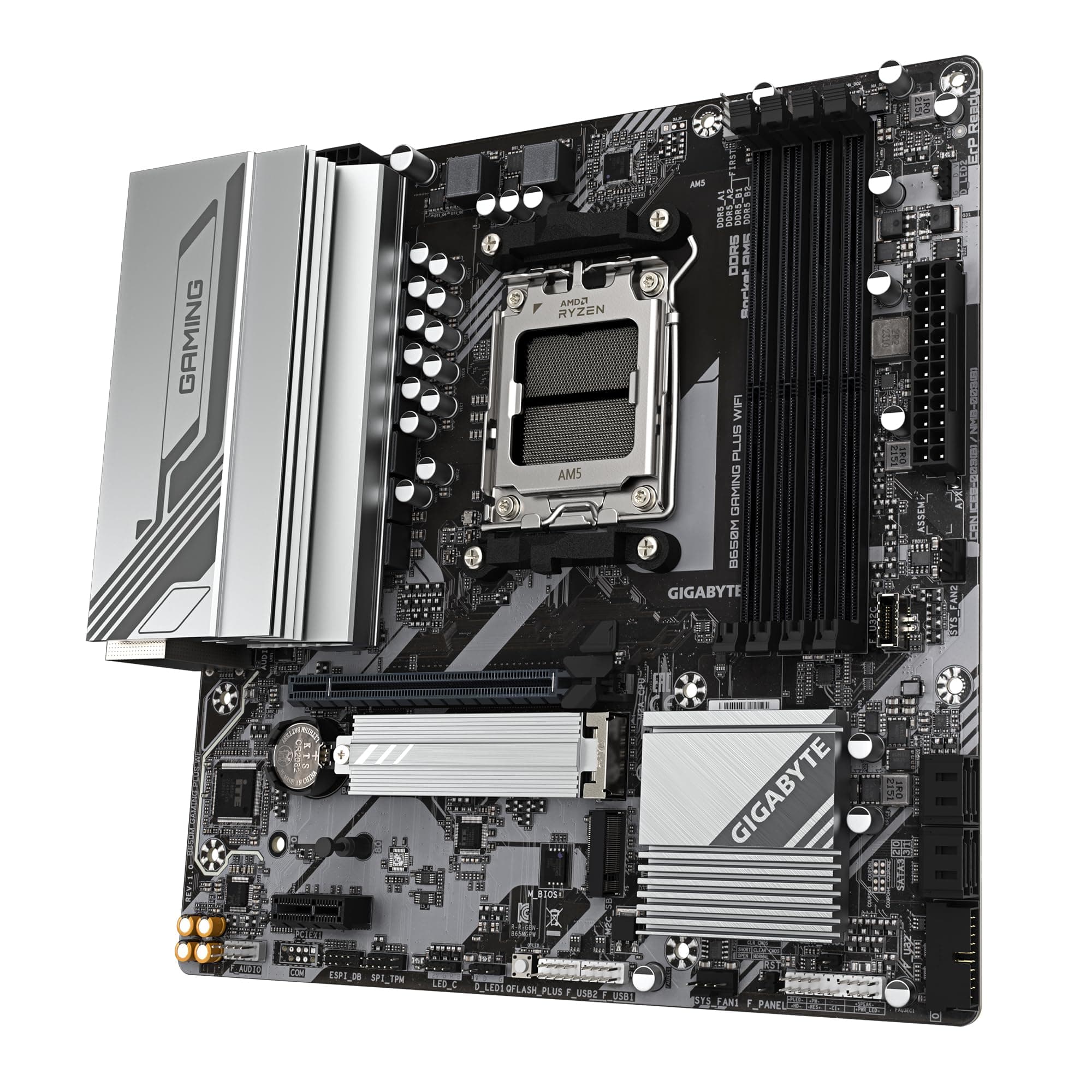 GIGABYTE B650M Gaming Plus WiFi Mainboard – AMD Ryzen 9000 CPUs, 5+2+2 Phasen VRM, bis zu 8000 MHz DDR5, 2xPCIe 4.0 M.2, 2.5GbE LAN, WiFi 6E, USB 3.2 Gen 1 Bild 7