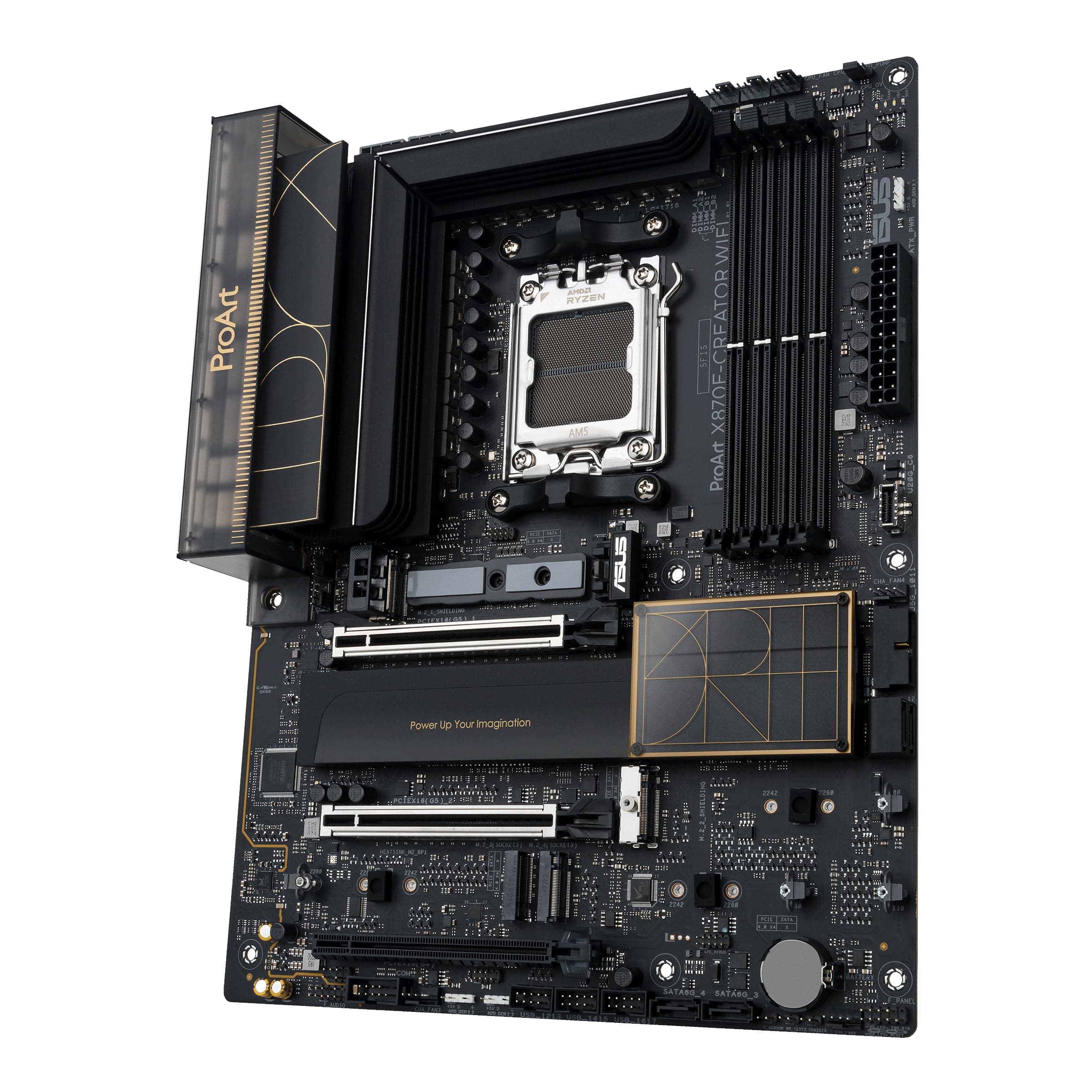 ASUS PROART X870E-Creator WiFi Mainboard Sockel AM5 (AMD, X870E, ATX, DDR5, PCIe 5.0, 4X M.2, 10Gb & 2.5Gb Ethernet, WiFi 7, Dual USB4, HDMI 2.1) Bild 6