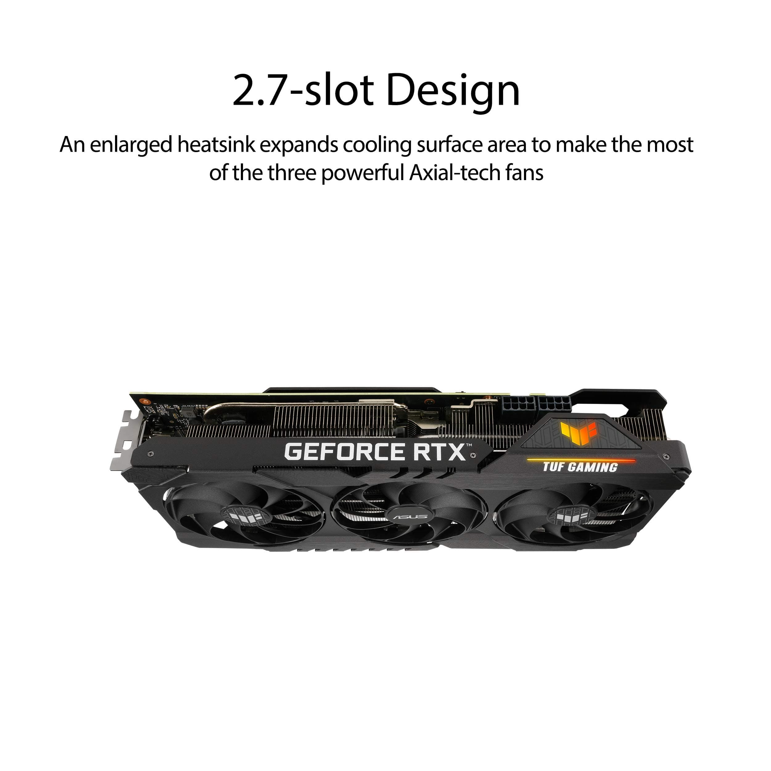 Asus TUF Gaming NVIDIA GeForce RTX 3080 V2 OC Edition Grafikkarte (PCIe 4.0, 10GB GDDR6X, LHR, HDMI 2.1, DisplayPort 1.4a, Dual Ball Fan Bearings, Military Grade Certification, GPU Tweak II) Bild 7