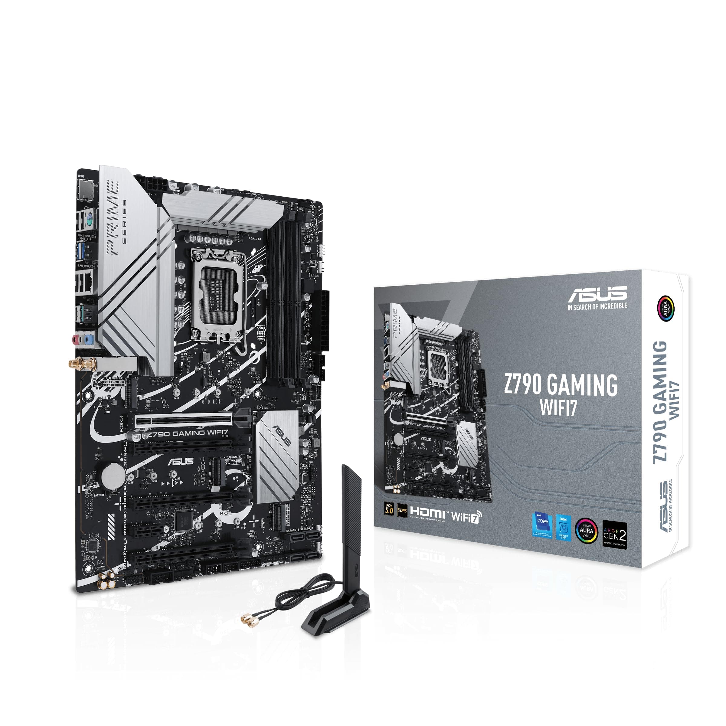ASUS Z790 GAMING WIFI7 LGA 1700 ATX Motherboard mit PCIe 5.0, drei M.2 Steckplätzen, 14 + 1 DrMOS, DDR5, WIFI 7, Realtek 1 GB LAN, HDMI TM, USB 3.2 Gen 2x2 Type-C, Front USB 3.2 Gen 1 Type-C
