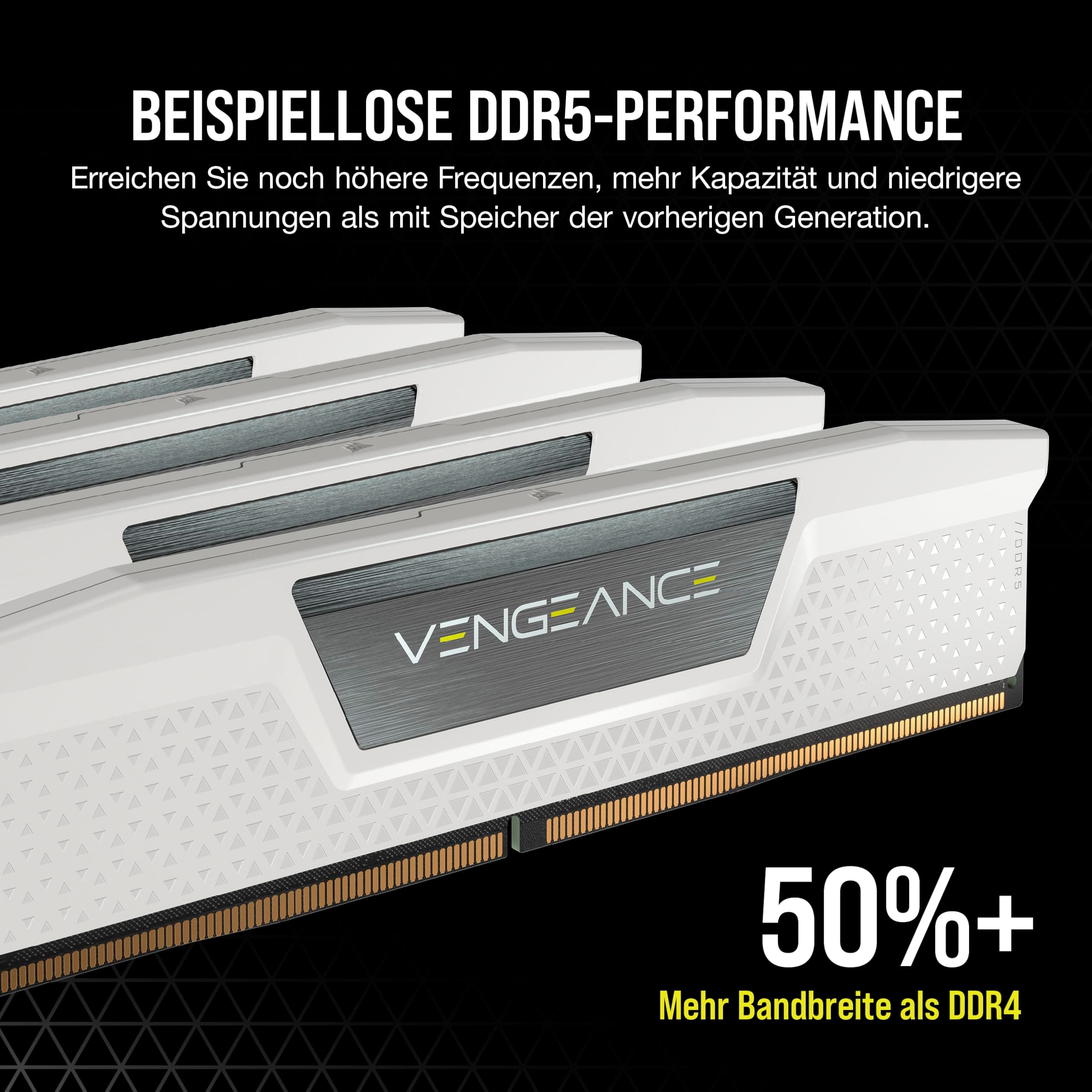 CORSAIR Vengeance DDR5 RAM 32GB (2x16GB) Bis zu 6400MHz CL36-48-48-104 1.35V AMD EXPO Intel XMP 3.0 Desktop-Arbeitsspeicher – Weiß (CMK32GX5M2B6400Z36W) Bild 6