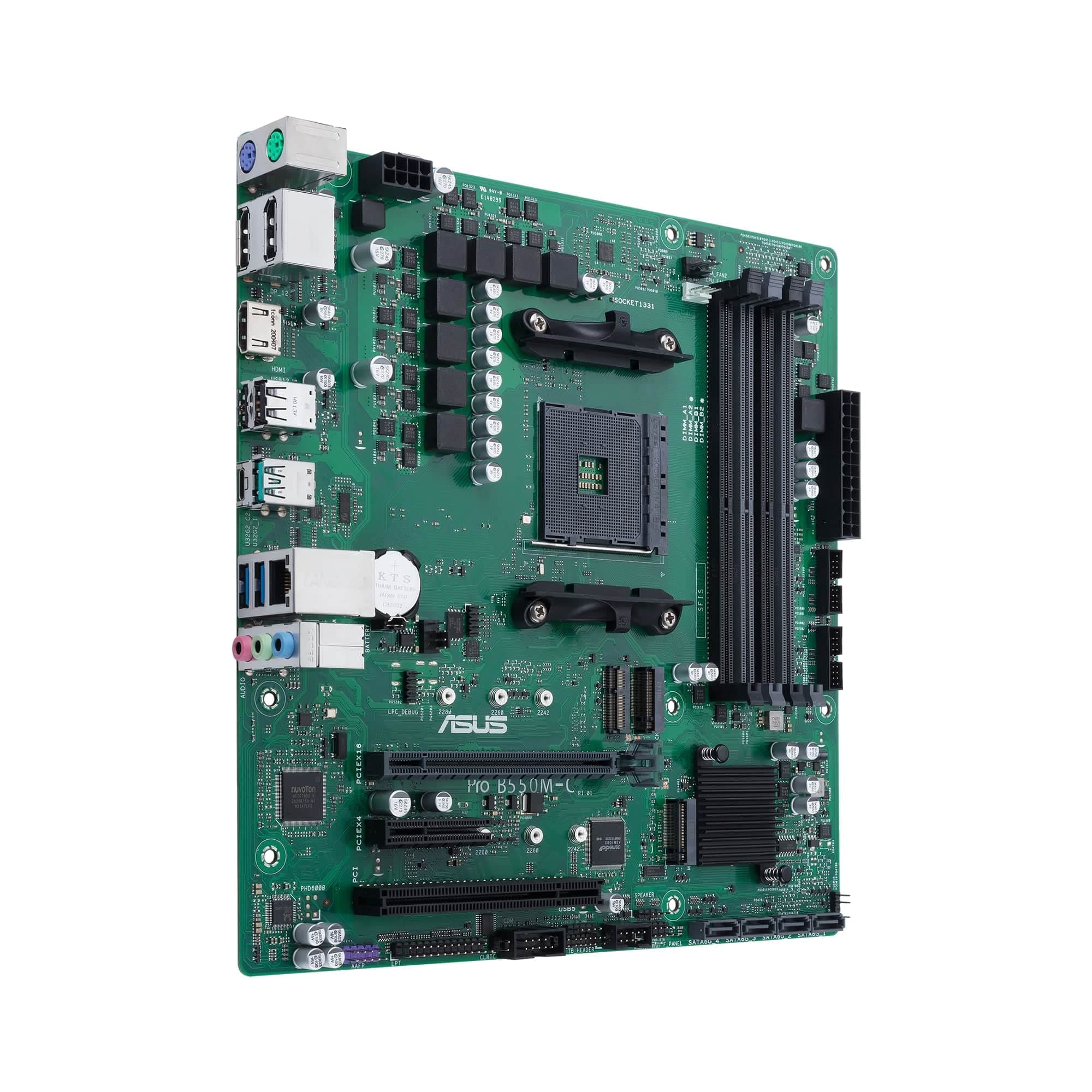 ASUS PRO B550M-C/CSM Business Mainboard Sockel AM4 (AMD B550, Ryzen AM4, Micro-ATX, 2X M.2, PCIe 4.0, 1Gbit/s Ethernet, USB 3.2 Gen 2 Typ C) Bild 7