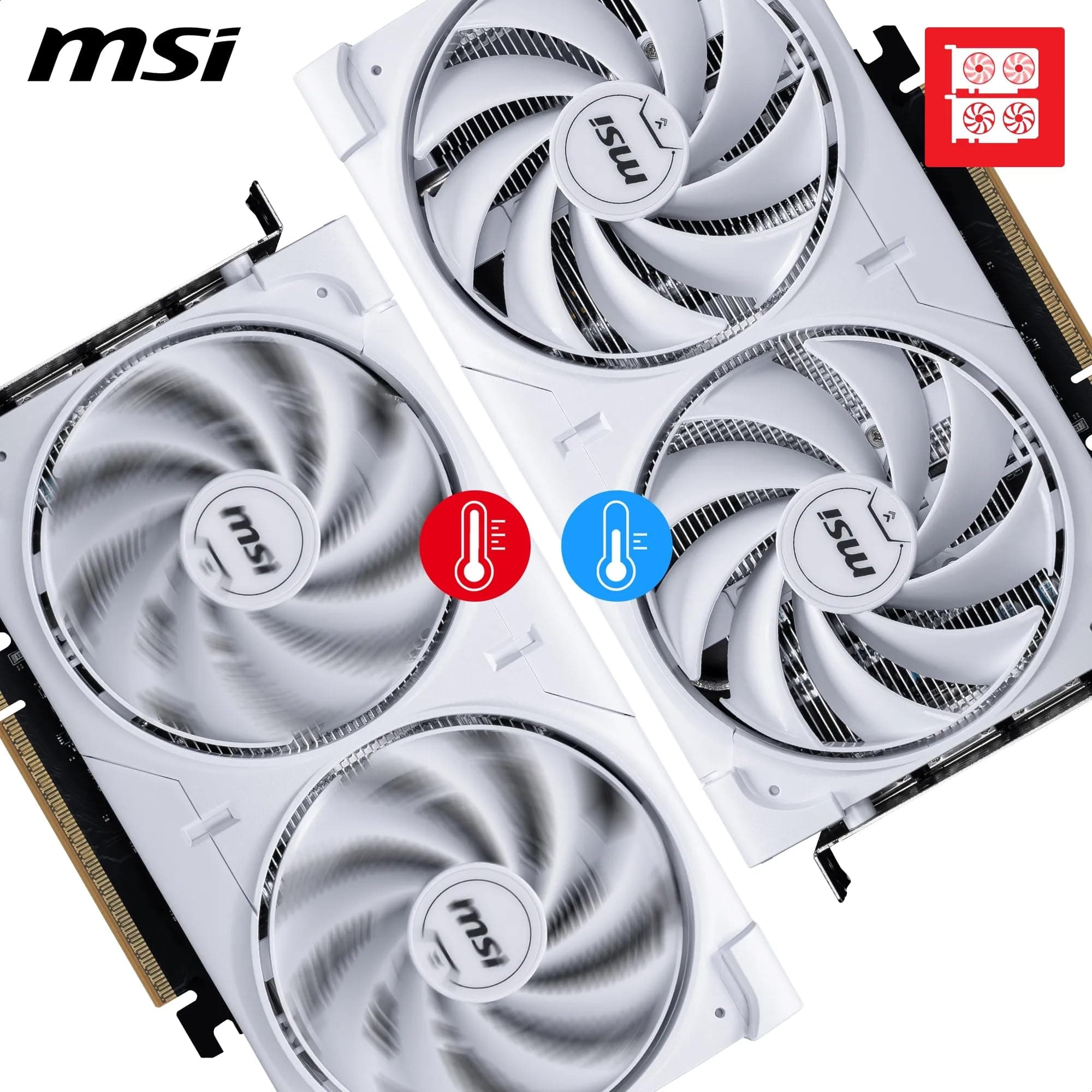 MSI GeForce RTX 5060 8G Ventus 2X OC White - 8GB GDDR7 (28Gbps/128-bit), PCIe 5, Boost: 2527 Hz, HDMI 2.1b, DisplayPort 2.1b Bild 5