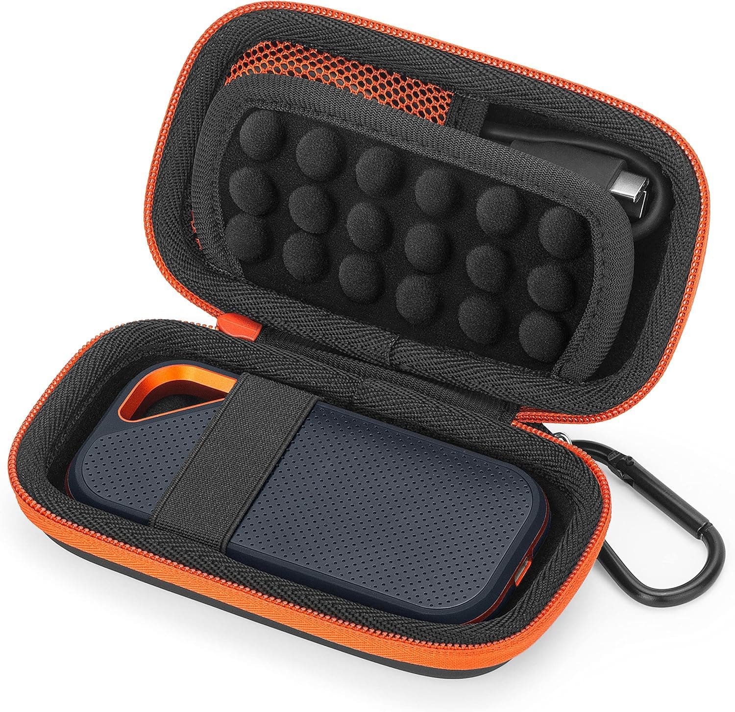 YINKE Schutzhülle für SanDisk Extreme/Pro, Crucial BX500/X8, WD My Passport, tragbar, SSD, Eva-Hartschale, Transporttasche Rot/Ausflug, einfarbig (Getaway Solids)