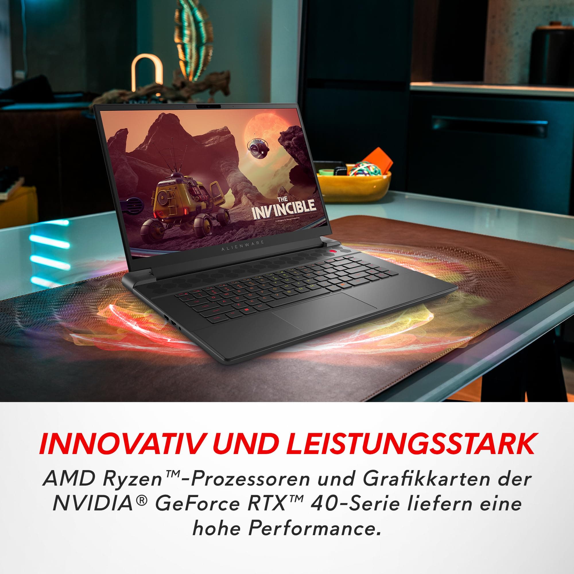 Alienware m16 Gaming Laptop - 16 Inch QHD 240 Hz, AMD Ryzen 9 7845HX, 16 GB RAM, 1 TB SSD, NVIDIA GeForce RTX 4070, AlienFX RGB Keyboard - German, Windows 11 Home, Dark Metallic Moon Bild 6