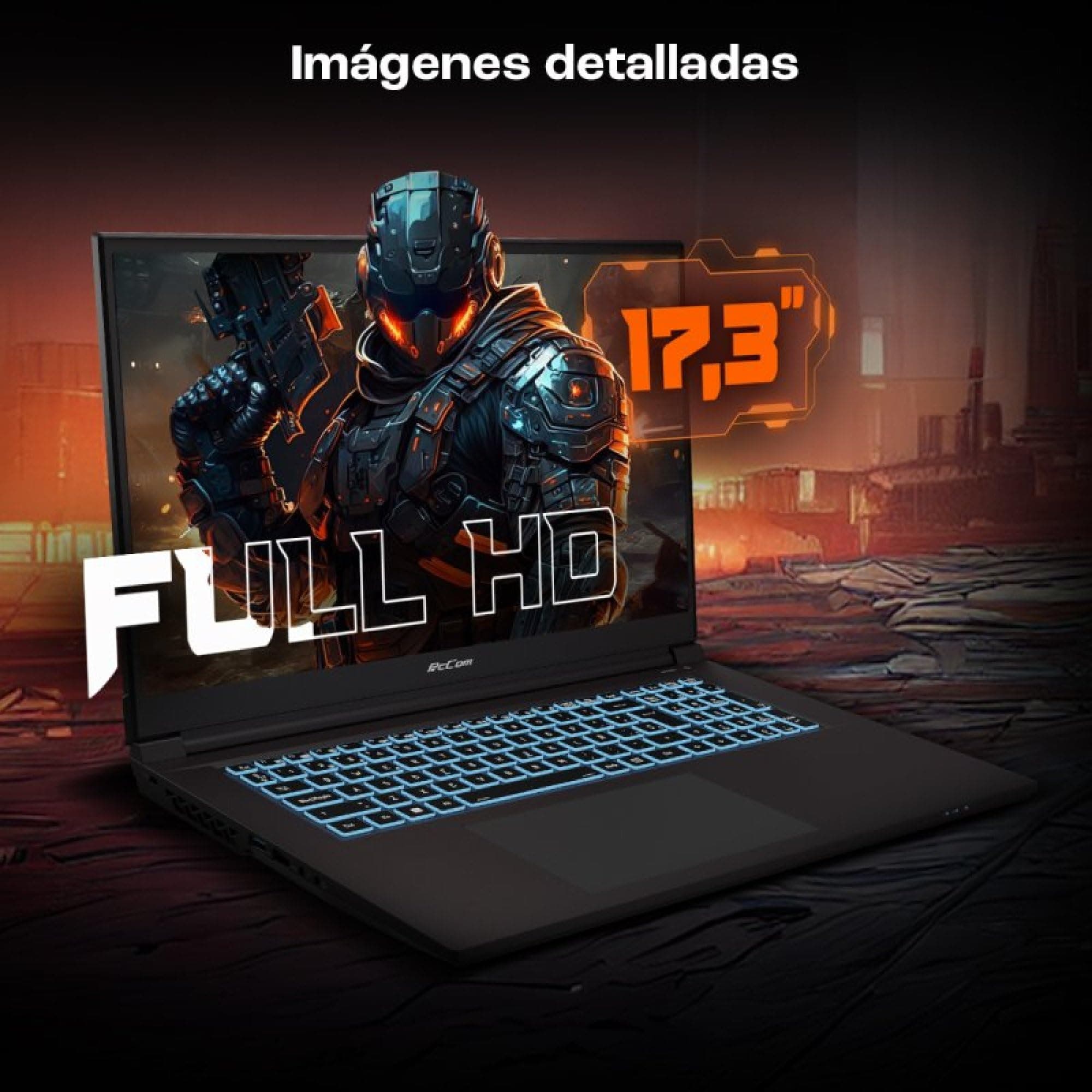 PcCom Revolt 4060 Laptop 17,3 Zoll 32 GB RAM 1 TB SSD Nvidia Geforce RTX 4060 Bild 7