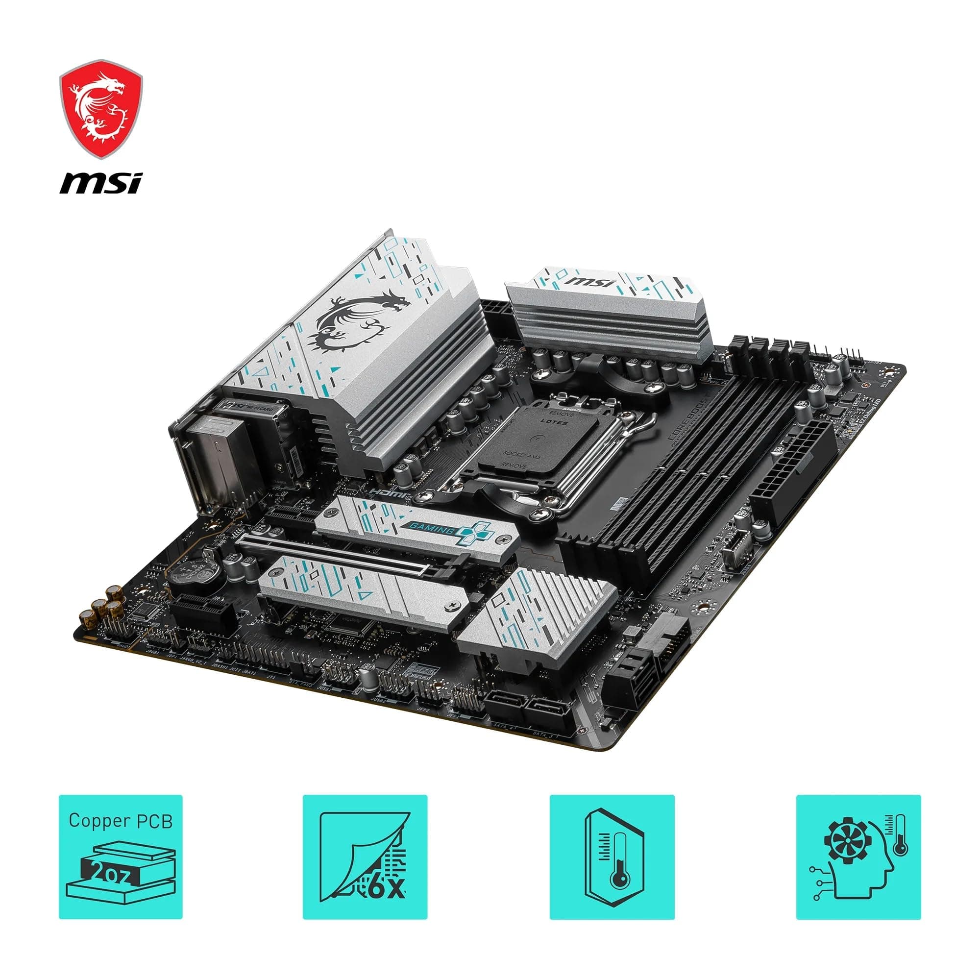 MSI B650M Gaming Plus WiFi Motherboard, mATX - Unterstützt Ryzen 9000, 8000 & 7000 Prozessoren, AM5 - DDR5 Memory Boost 7800+ MHz/OC, PCIe 4.0 x16, M.2 Gen4, Wi-Fi 6E Bild 8