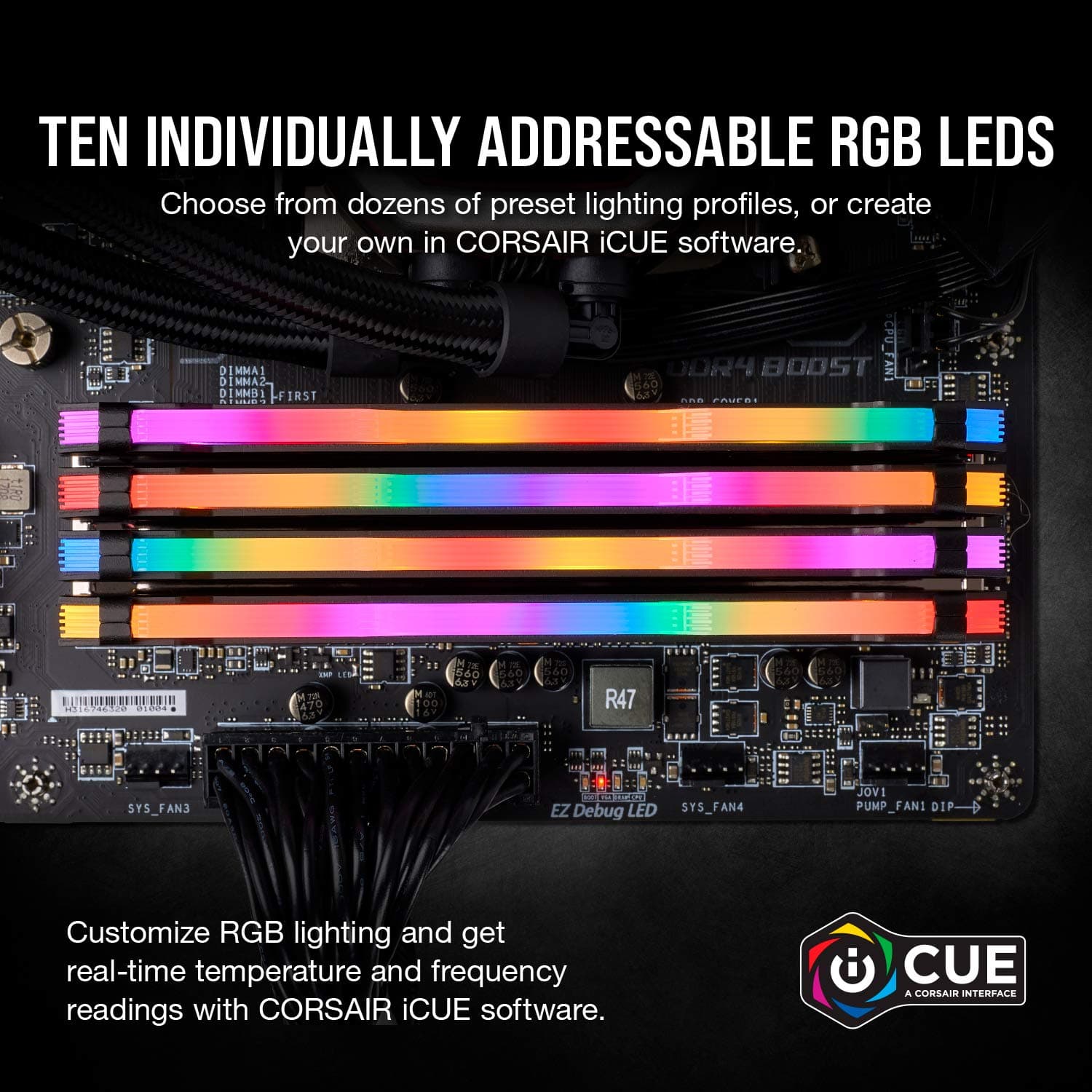 Corsair Vengeance RGB PRO 32GB (2x16GB) DDR4 Bis zu 3600MHz (PC4-28800) C18 Desktop Memory – schwarz Bild 5