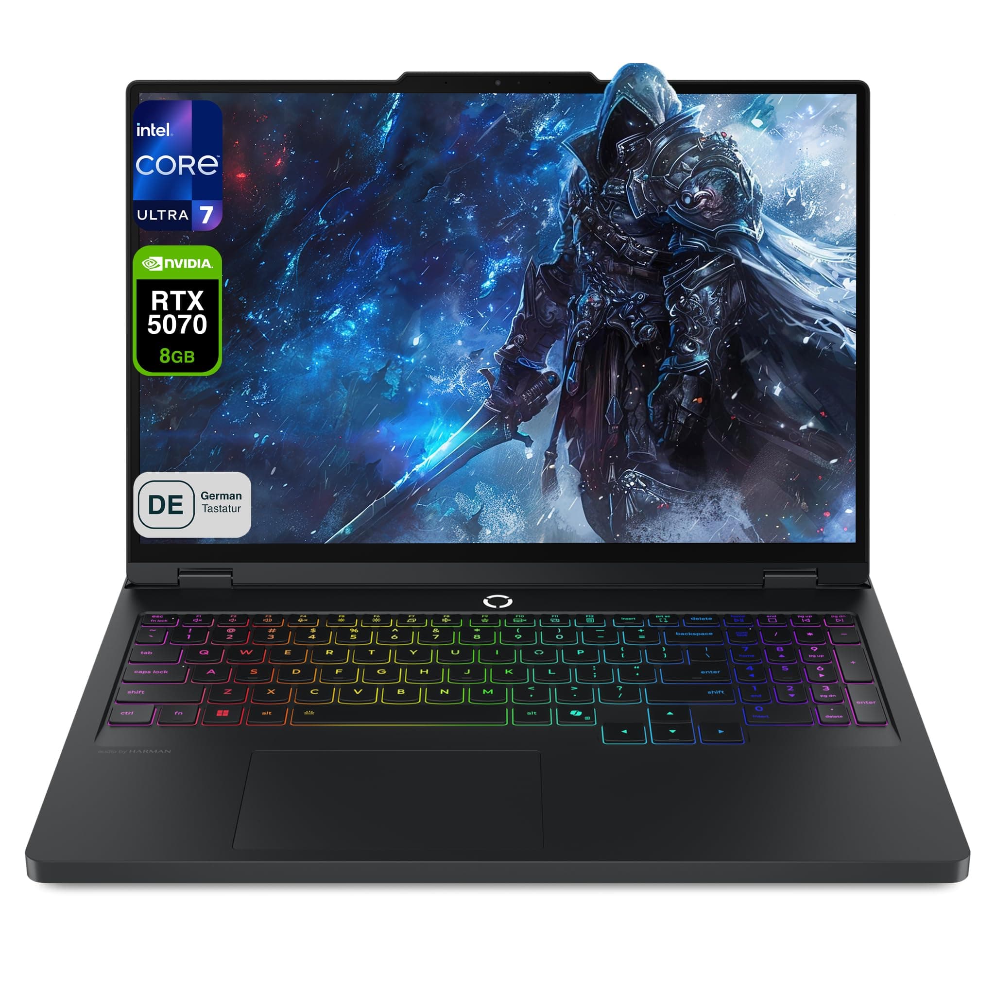 Lenovo Legion Pro 5i AI-Powered Gaming Laptop, Intel Core Ultra 7 255HX, 64 GB DDR5 RAM, 4 TB PCIe SSD, 16" OLED Display, NVIDIA RTX 5070, Deutsches Tastatur-Layout, W11 Home, Eclipse Black 64 GB RAM | 4 TB SSD Windows 11 Home