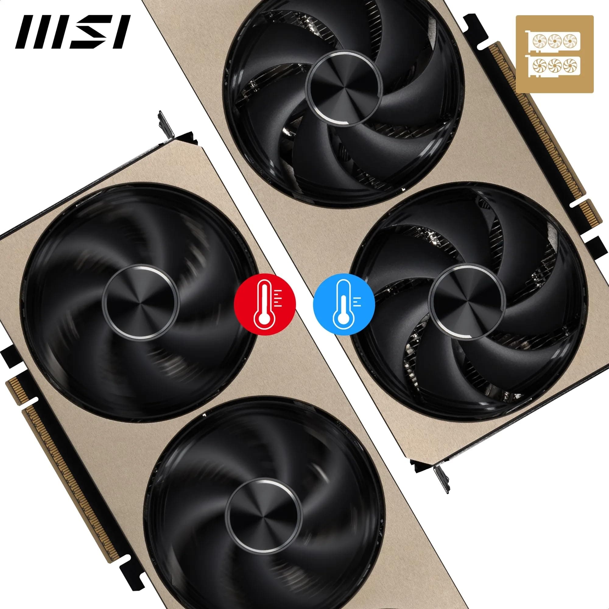 MSI GeForce RTX 5070 12G Inspire 3X OC - 12GB GDDR7 (28Gbps/192-bit), PCIe 5, Boost: 2542 MHz, HDMI 2.1b, DisplayPort 2.1b Bild 5