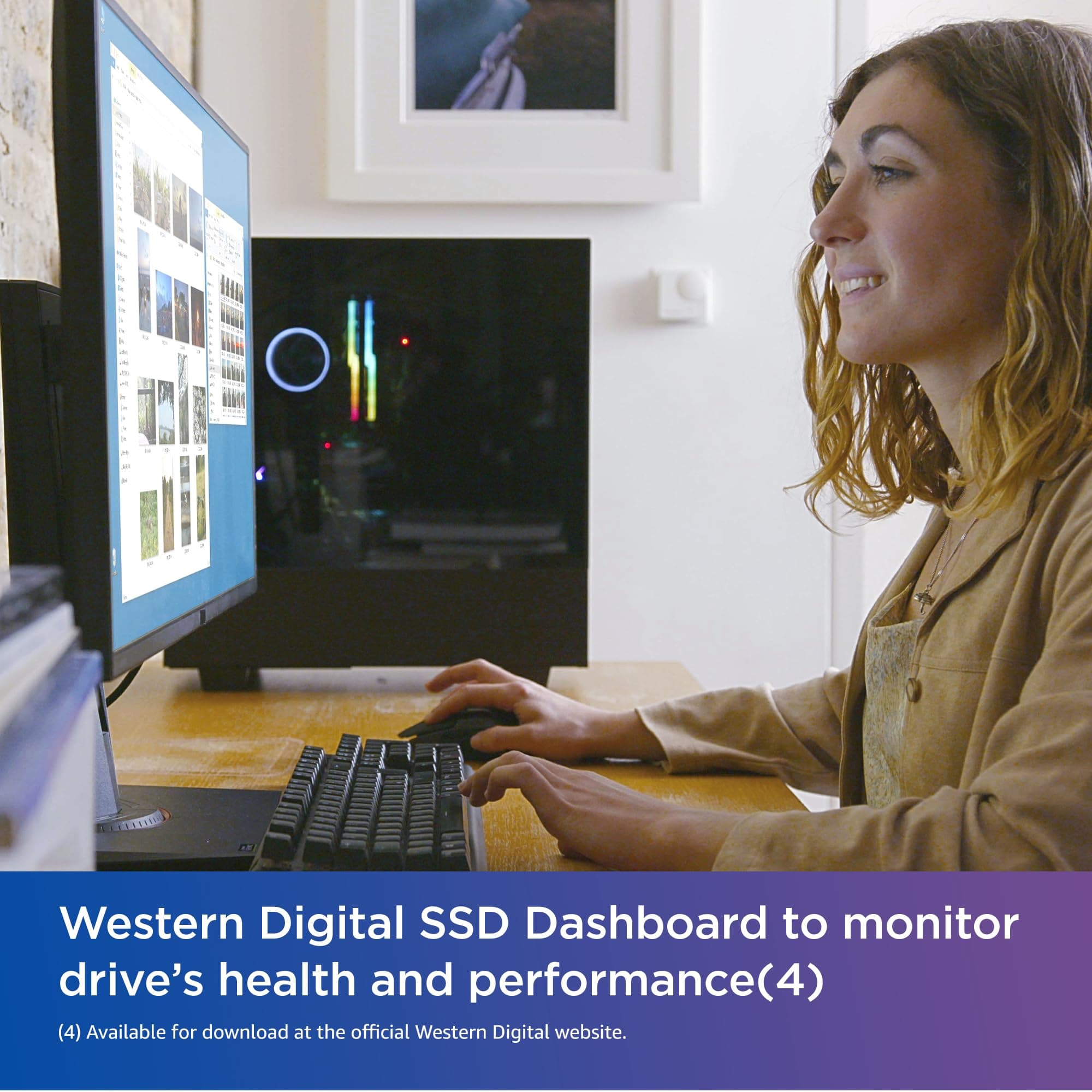 WD Blue SN580 NVMe SSD 2 TB (PCIe Gen4 x4, bis zu 4.150 MB/s Lesen, M.2 2280, nCache 4.0-Technologie) Blau Bild 7