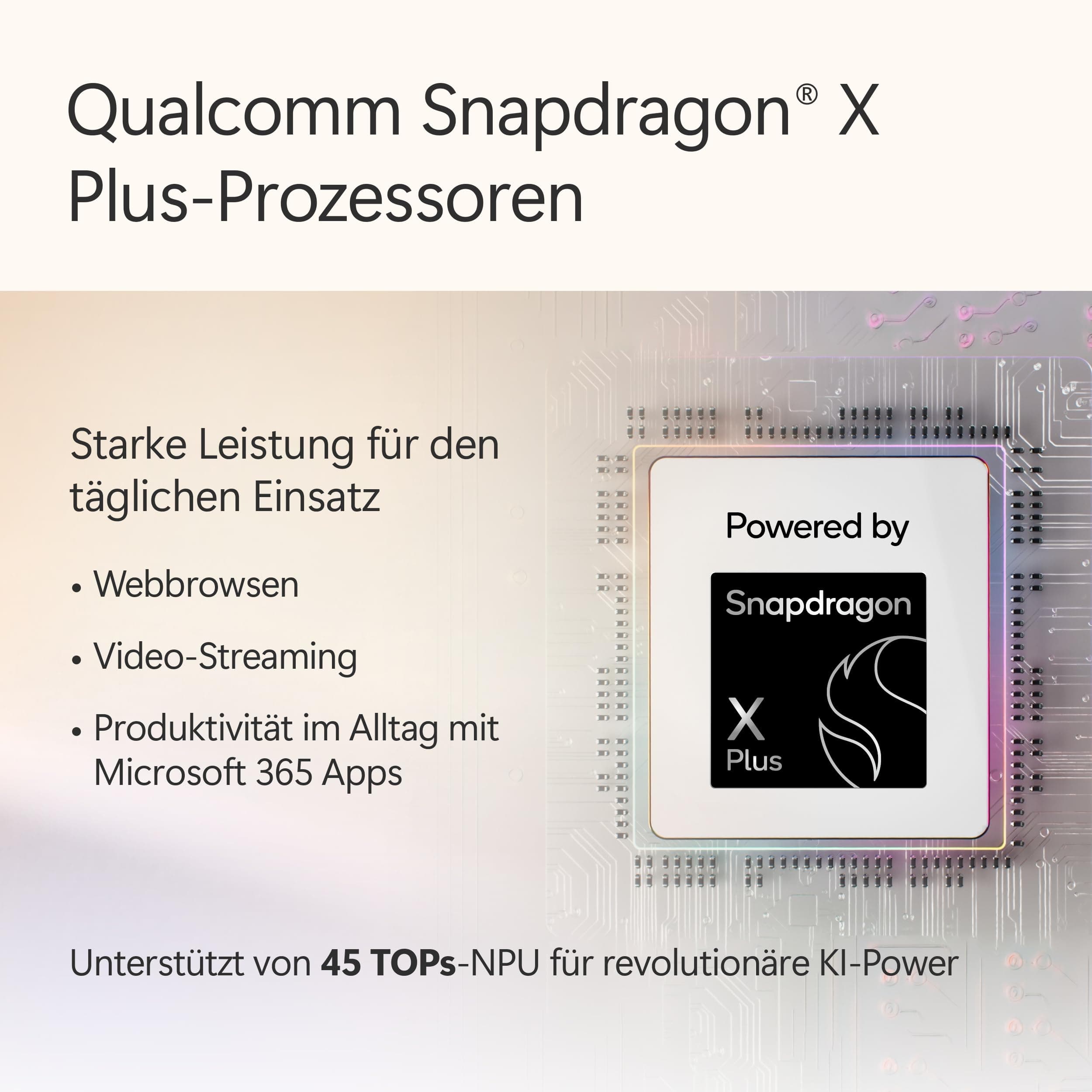 Microsoft Surface Pro | Copilot+ PC | 12” LCD Touchscreen | Snapdragon® X Plus | 16GB RAM | 512GB Speicher | Neuestes Modell | Violett Snapdragon X Plus (8-Kern) | 12'' LCD Touchscreen 16GB RAM | 512GB Speicher Violett Bild 2