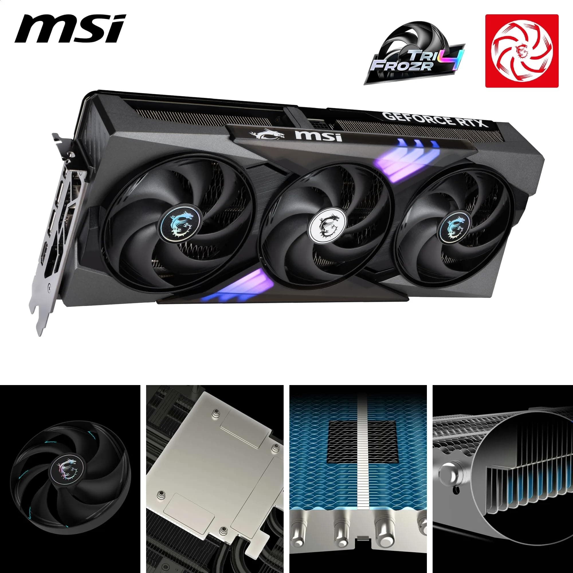 MSI GeForce RTX 5070 12G Gaming Trio OC - 12GB GDDR7 (28Gbps/192-bit), PCIe 5, Boost: 2610 MHz, HDMI 2.1b, DisplayPort 2.1b Bild 7