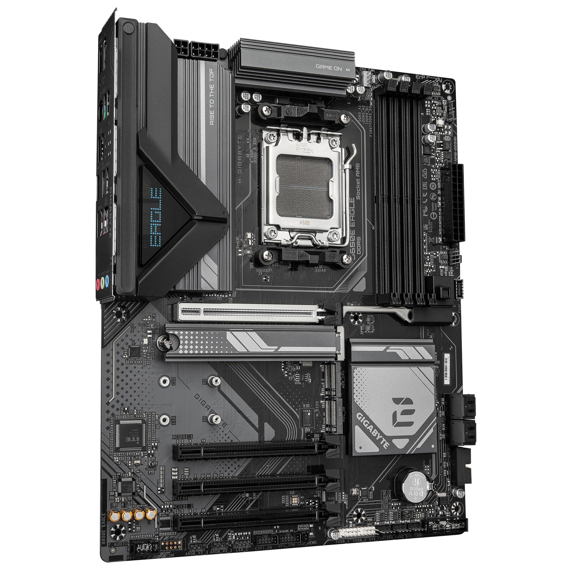 GIGABYTE B650E Eagle Mainboard – AMD Ryzen 9000 Series CPUs, 8+2+2-Phasen-VRM, bis zu 8200 MHz DDR5 (OC), 1× PCIe 5.0 + 2× PCIe 4.0 M.2, 2.5-GbE-LAN, USB 3.2 Gen 2 Bild 5