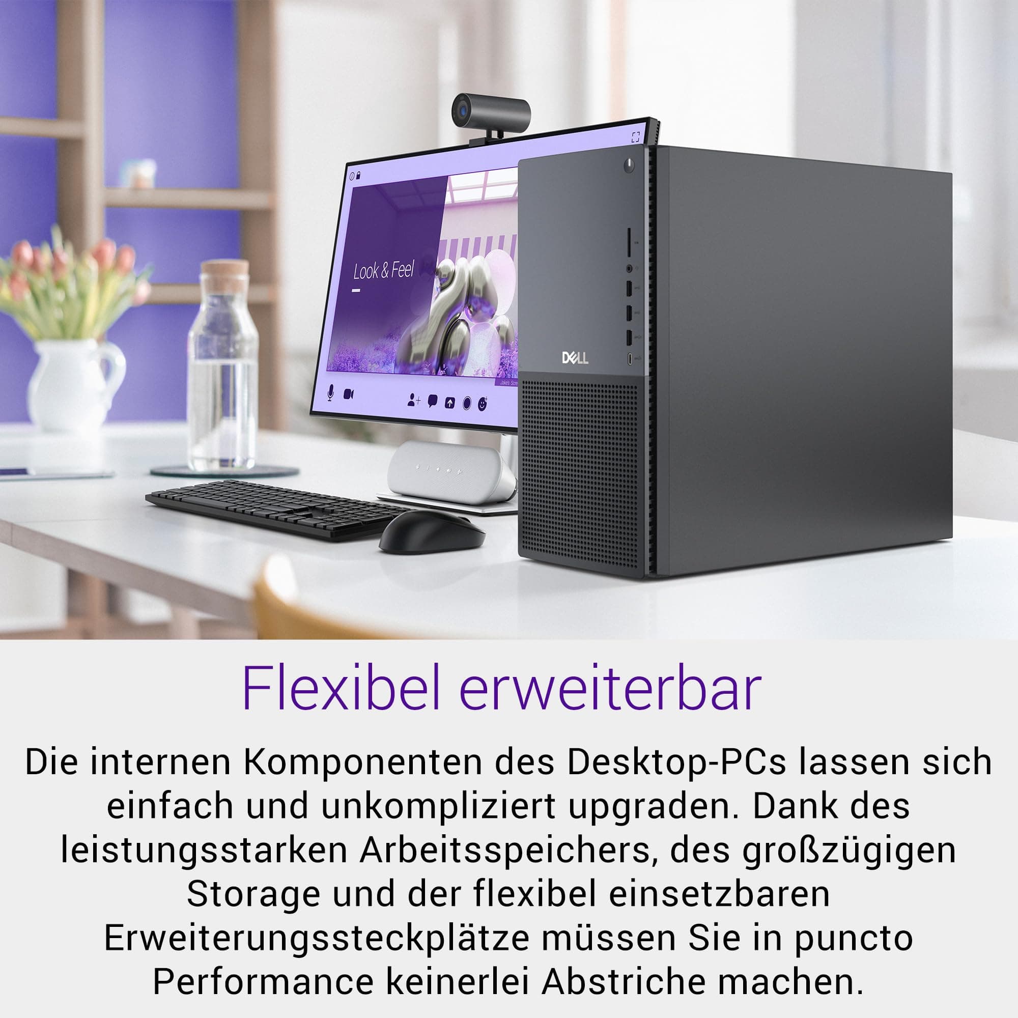 Dell Tower Plus EBT2250 Desktop-PC - Intel Core Ultra 7 Series 2, 16GB RAM, 1TB SSD, NVIDIA GeForce RTX 5060, Wi-Fi 7, HDMI, Thunderbolt 4, McAfee Business Protection 1 Jahr, Windows 11 Pro, Graphit Intel Core Ultra 7 265 16 GB NVIDIA RTX 5060 Bild 2