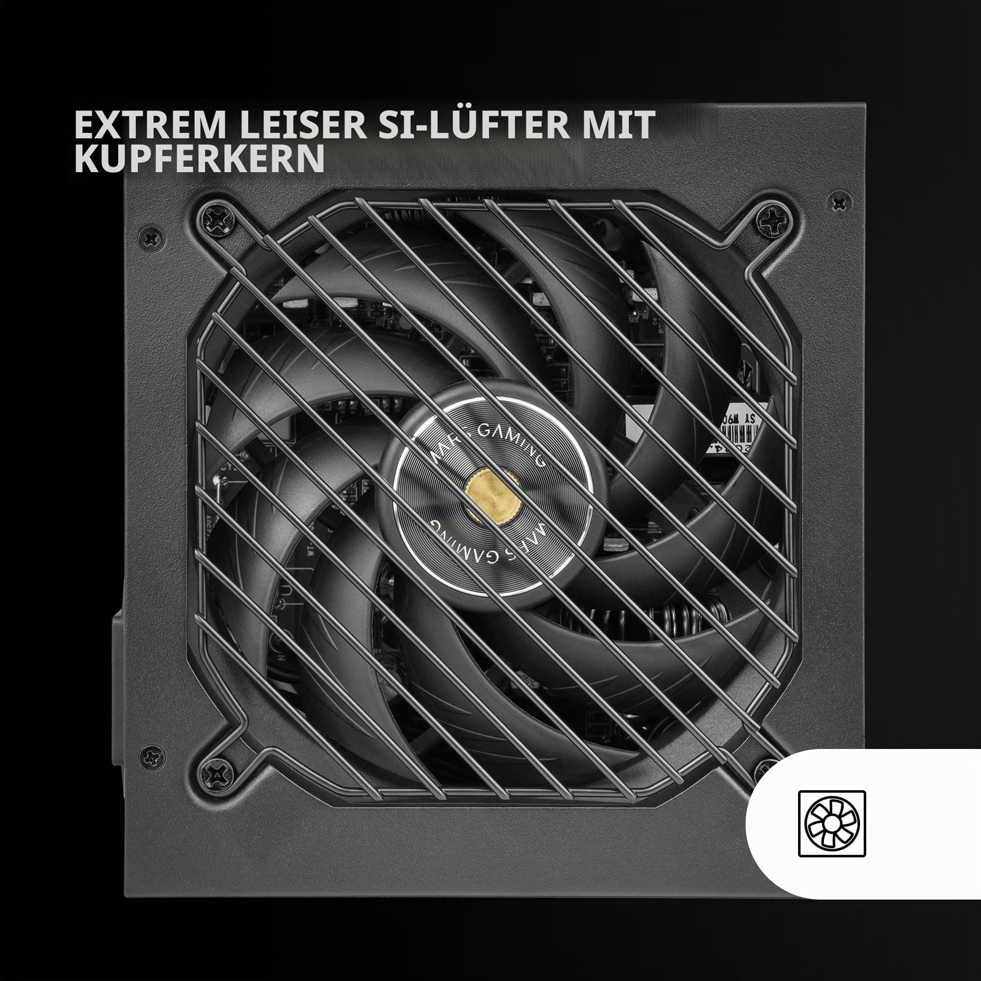 Mars Gaming MPB650SI, PC-ATX-Netzteil 650W, 7 Jahre Garantie, 80Plus Bronze 230V, 90% Effizienz, SI Extreme Silence Lüfter mit Kupferkern, AI2-RPM-, DC-DC- und SMD-Technologien, Schwarz Bild 3