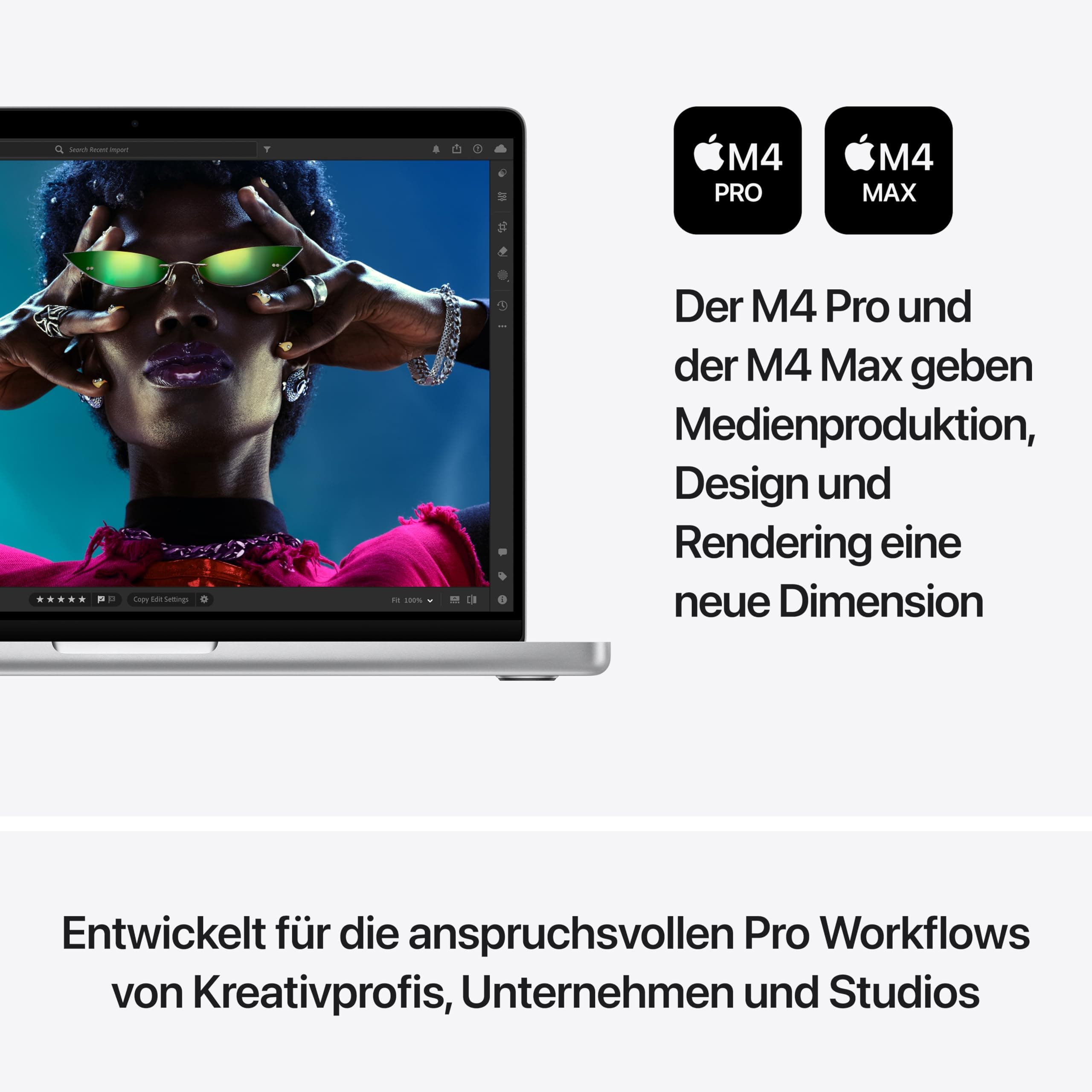 Apple 2024 MacBook Pro Laptop mit M4 Pro Chip mit 12-Core CPU und 16-Core GPU: 14,2" Liquid Retina XDR Display, 24 GB gemeinsamer Arbeitsspeicher, 512 GB SSD Speicher; Silber Silber 24 GB Gemeinsamer Arbeitsspeicher 512 GB SSD M4 Pro Chip Bild 3