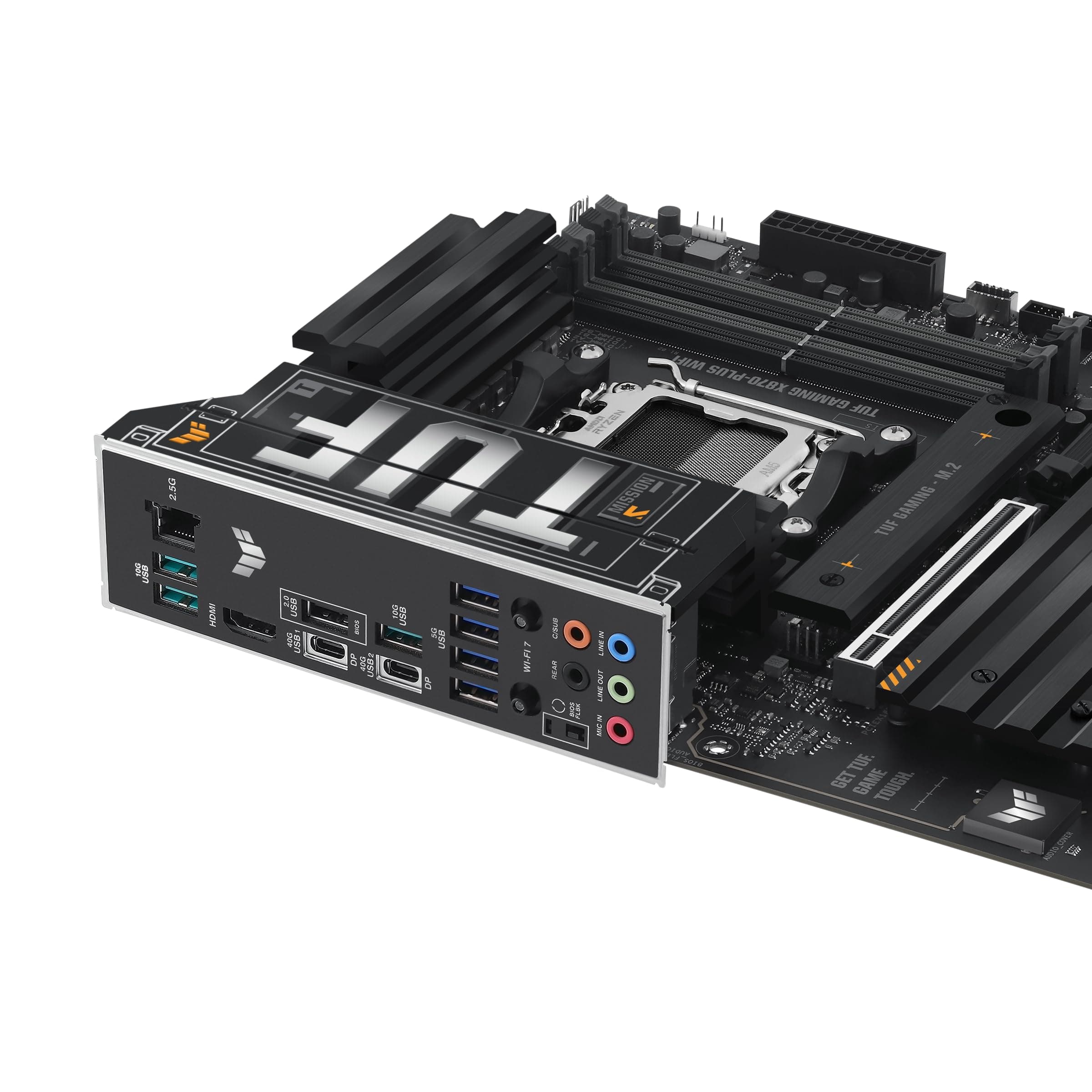 ASUS TUF GAMING X870E-PLUS WIFI7 Mainboard Sockel AMD AM5 (ATX, DDR5, PCIe 5.0, 4x M.2, WiFi 7, Aura Sync, AI Cooling II, PCIe Slot Q-Release Slim, BIOS Flashback) Bild 8