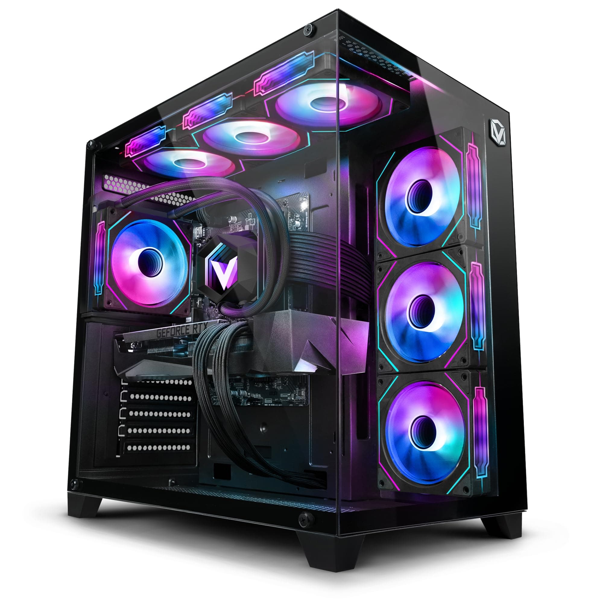 Vibox IX-532 Gaming PC • AMD Ryzen 7 9800X3D 8-Kern • AMD Radeon RX 9070 XT 16GB • 32GB RAM • 1TB SSD • Windows 11 • WLAN 6 + Bluetooth 5.4 • Noir Schwarz 1 TB 32 GB RX 9070 XT Windows 11 Home