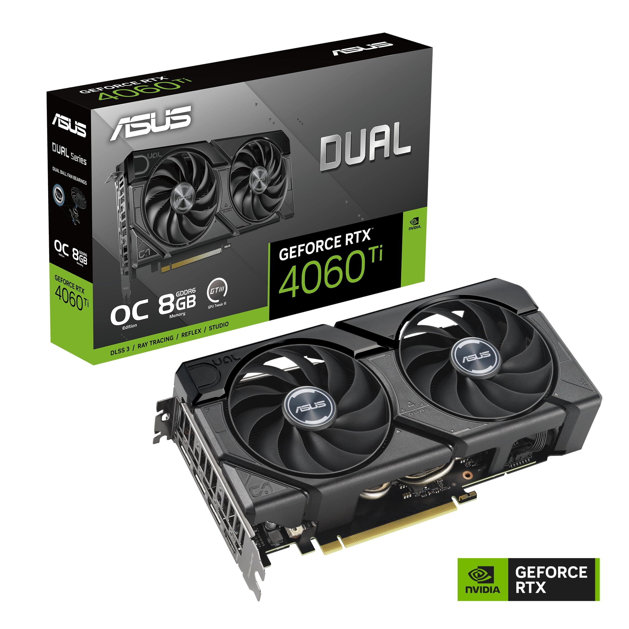 ASUS Dual GeForce RTX 4060 Ti EVO OC Edition 8GB GDDR6 Gaming Grafikkarte (Nvidia RTX4060Ti EVO DLSS 3, PCIe 4.0, 1x HDMI 2.1a, 3X DisplayPort 1.4a, DUAL-RTX4060TI-O8G-EVO) Bild 3