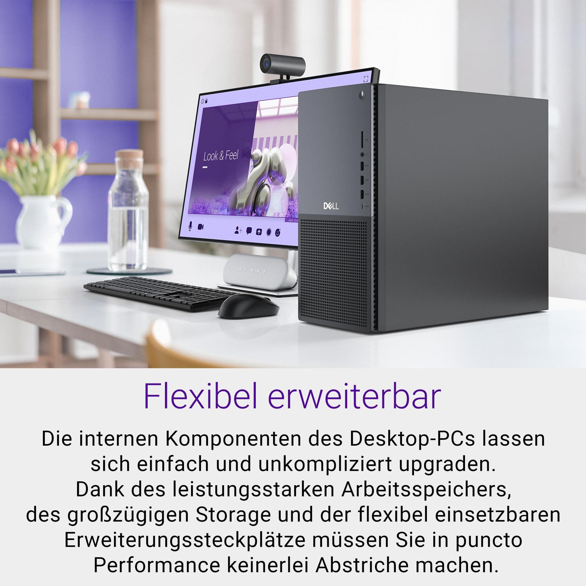 Dell Tower Plus EBT2250 Desktop-PC – Intel Core Ultra 7 265, 32GB DDR5 RAM, 1TB SSD, Nvidia Geforce RTX 5070, Windows 11 Pro, Wi-Fi 6E, Graphite Design, Intel Core Ultra 7 265 32 GB NVIDIA RTX 5070 Bild 3