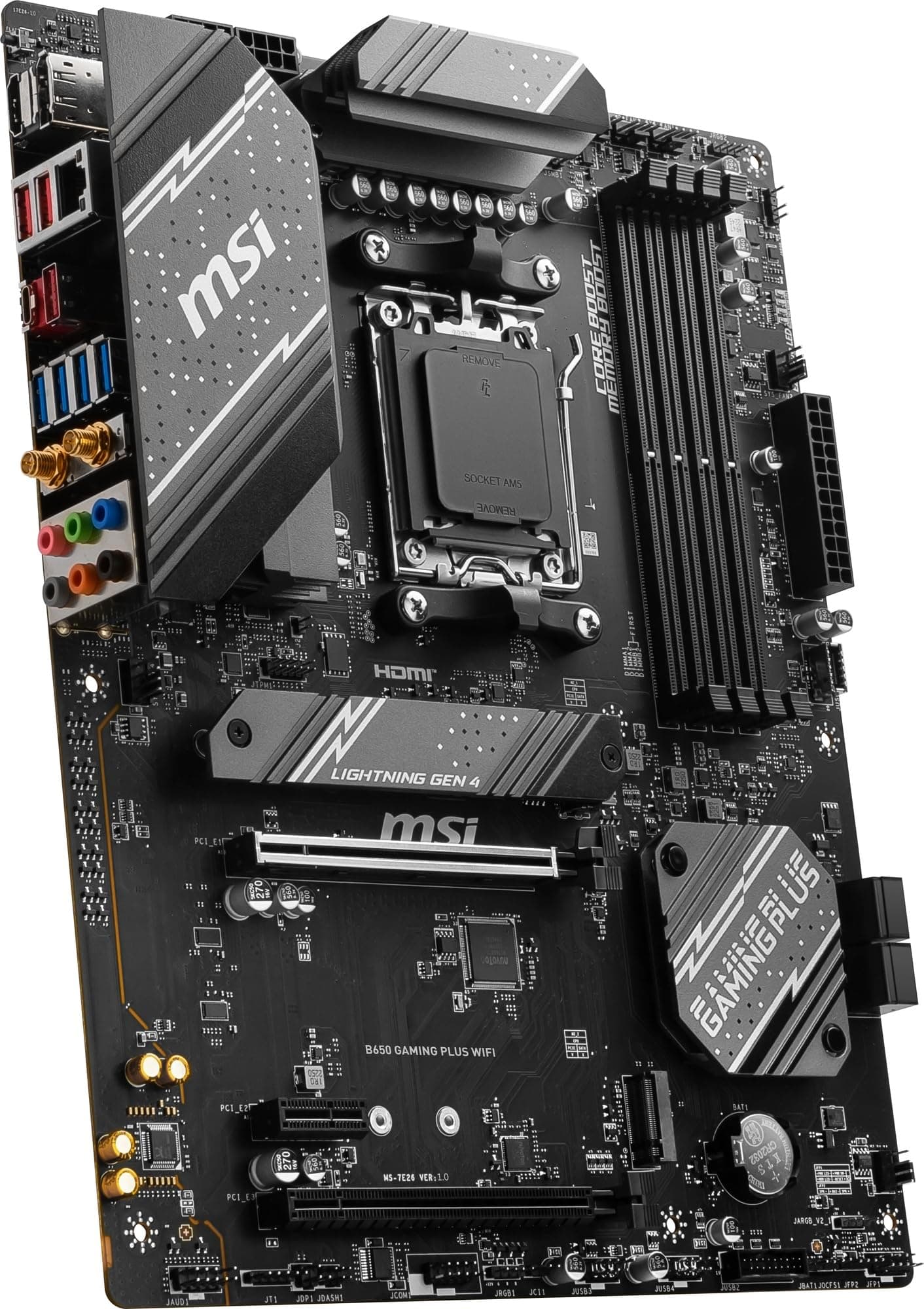 MSI MB5909 Motherboard B650 Gaming Plus WiFi [AMD Ryzen 7000 Series (AM5) kompatibel] Ausgestattet mit B650 ATX Maximum DDR5-7200 (OC) Unterstützung Gaming Plus: ein klassisches Gaming-Spiel Bild 5
