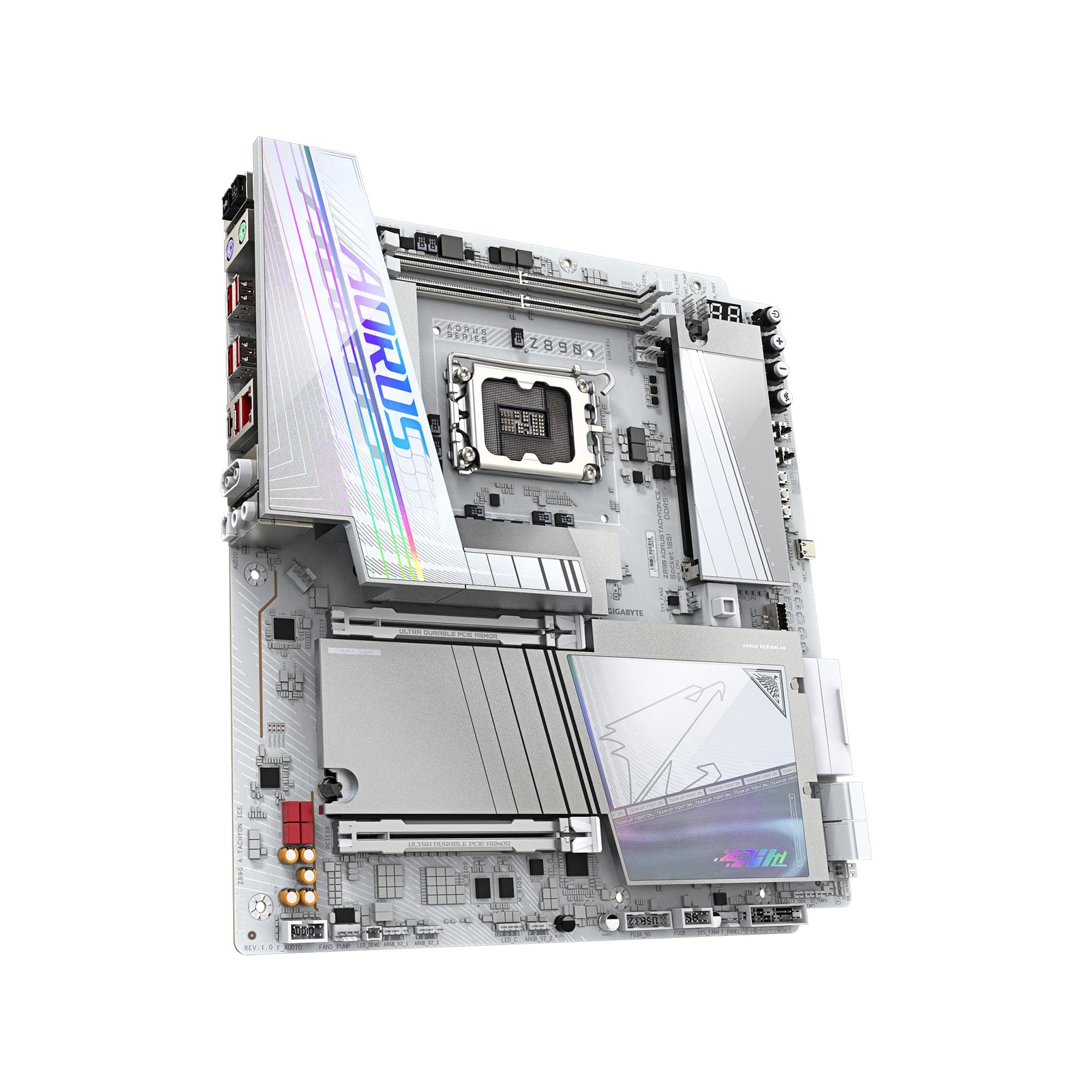 GIGABYTE Z890 AORUS Tachyon Ice Intel Core Ultra (Serie 2) LGA 1851 Motherboard, E-ATX, DDR5, 4X M.2, PCIe 5.0, Thunderbolt 4, WIFI7, 5GbE LAN, D5 Bionic Corsa Bild 5