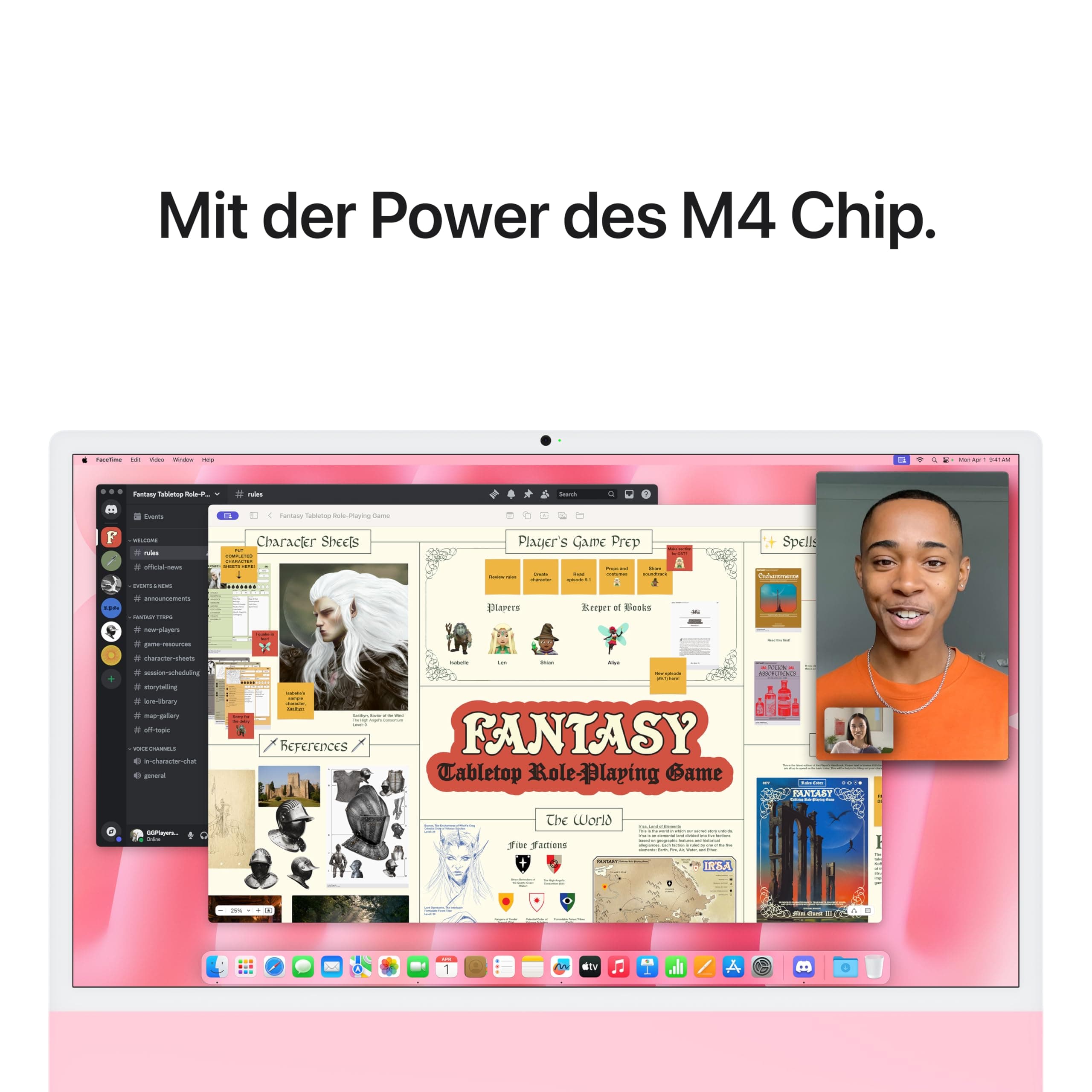 Apple iMac All-in-One Desktop-Computer mit M4 Chip mit 10 Core CPU und 10 GPU: 24 Retina Display 16 GB gemeinsamer Arbeitsspeicher 512 GB SSD Speicher passendes Zubehör Rosé Rosé 512 GB SSD Standardglas 16 GB Gemeinsamer Arbeitsspeicher Bild 4