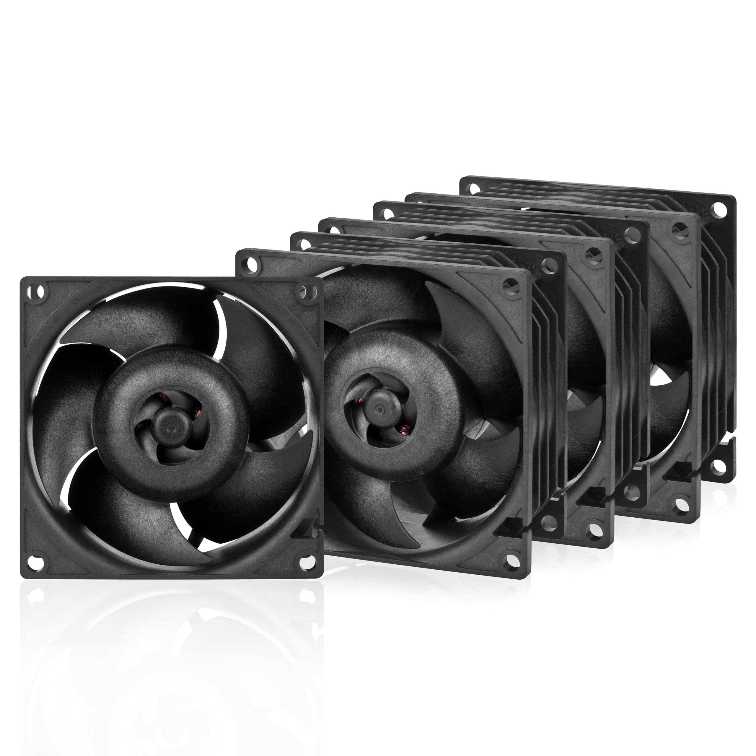 ARCTIC S8038-10K (4 Stück) - Server Lüfter, 80x80x38 mm, 500-10000 rpm, PWM reguliert, 4-Pin Anschluss, 12 V DC - Schwarz