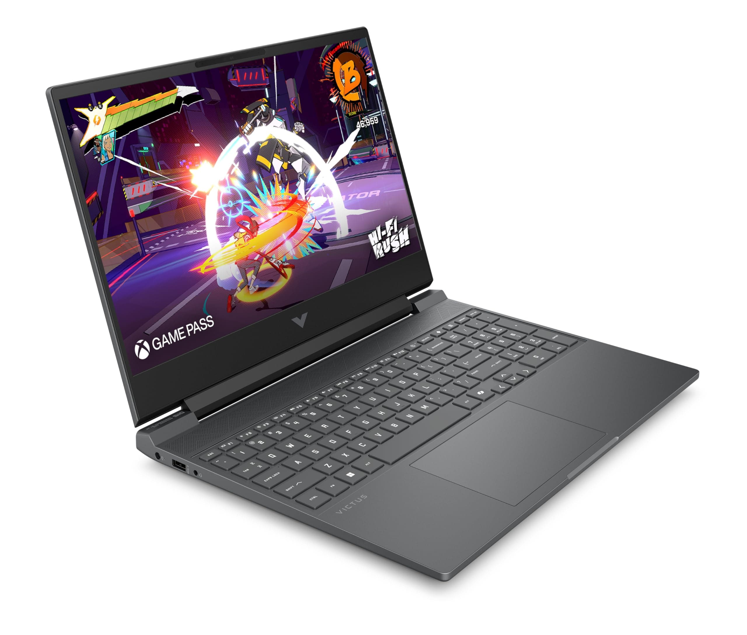 HP Victus 15-fa1001sf Gaming Laptop 15,6 Zoll FHD IPS (Intel Core i5-12500H, 16 GB RAM, 512 GB SSD, Nvidia GeForce RTX 4050 6GB, AZERTY, Windows 11) Mica Silber Intel Core i5-12500H| 16GB RAM | 512GB SSD GeForce RTX 4050 Bild 2