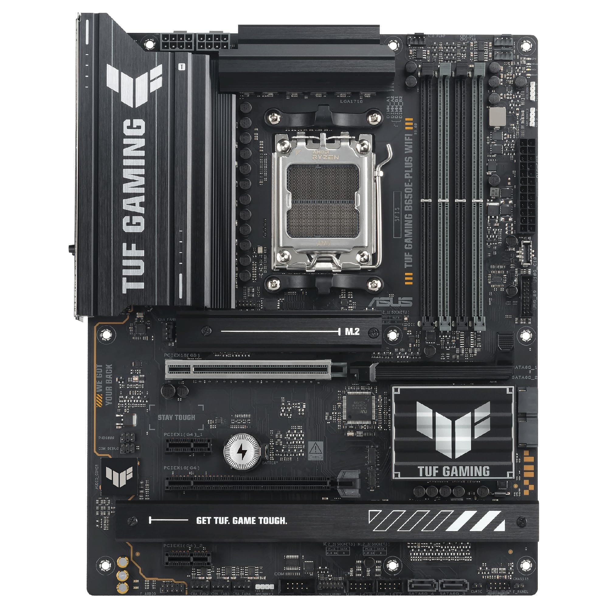 ASUS TUF Gaming B650E-PLUS WiFi Mainboard Sockel AMD AM5 (Ryzen 9000, ATX, PCIe 5.0, DDR5-Speicher, WiFi 6E, PCIe Q-Release, BIOS Flashback, Aura Sync) Bild 3