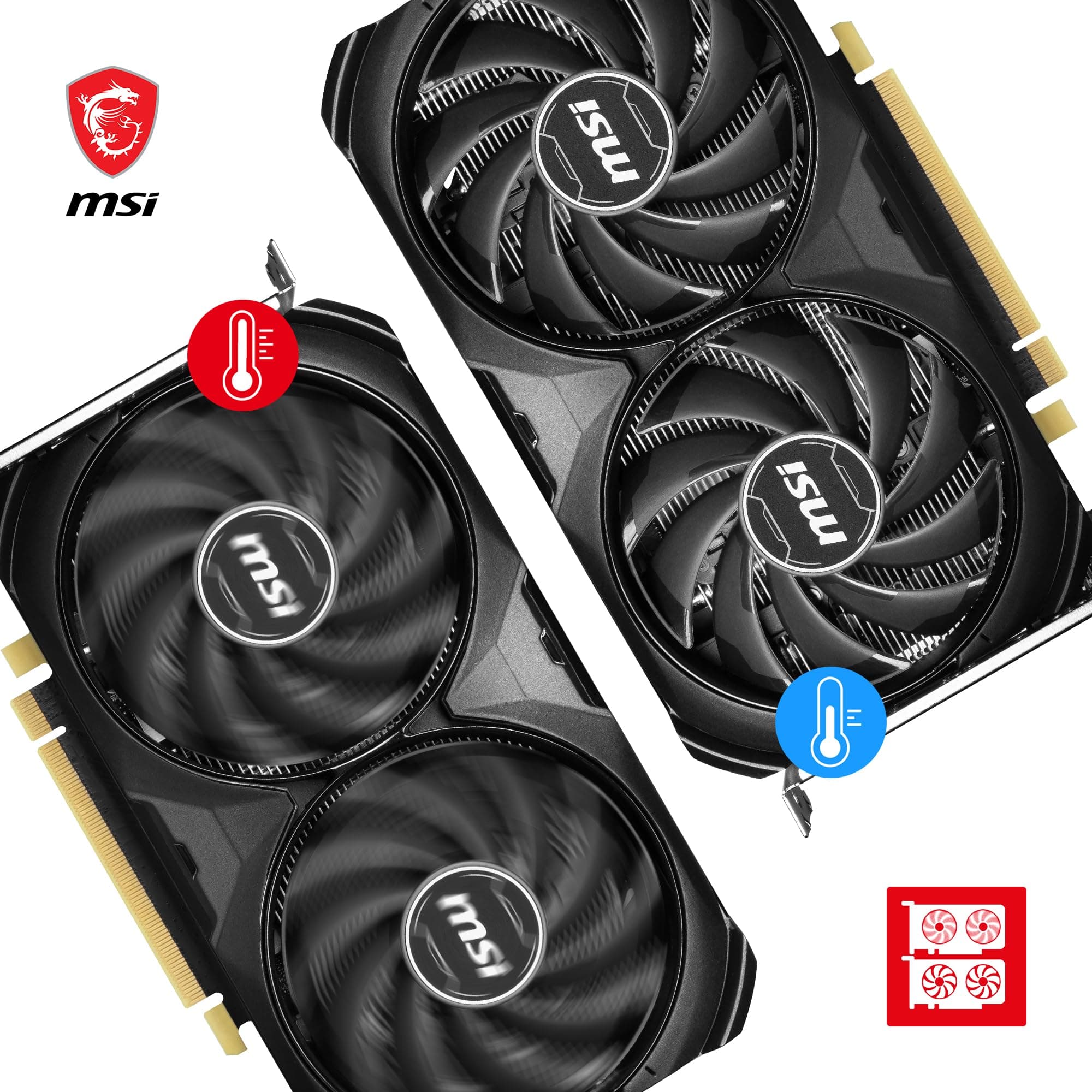 MSI GeForce RTX 4060 Ti Ventus 2X Black 8G OC Grafikkarte -NVIDIA RTX 4060 Ti, 8 GB GDDR6 Speicher, 18Gbps, PCIe 4.0, DLSS3 Bild 5