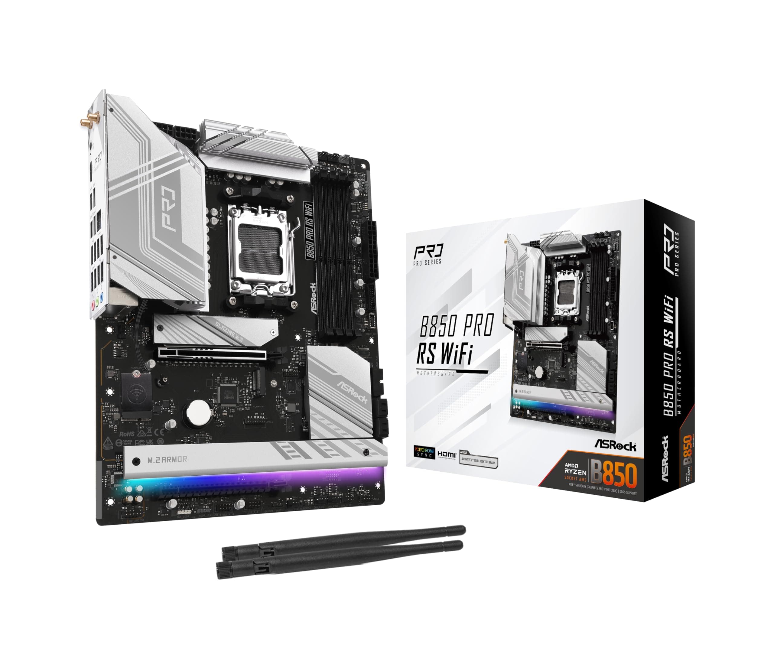 MB ASRock AMD AM5 B850 Pro RS WiFi Bild 2