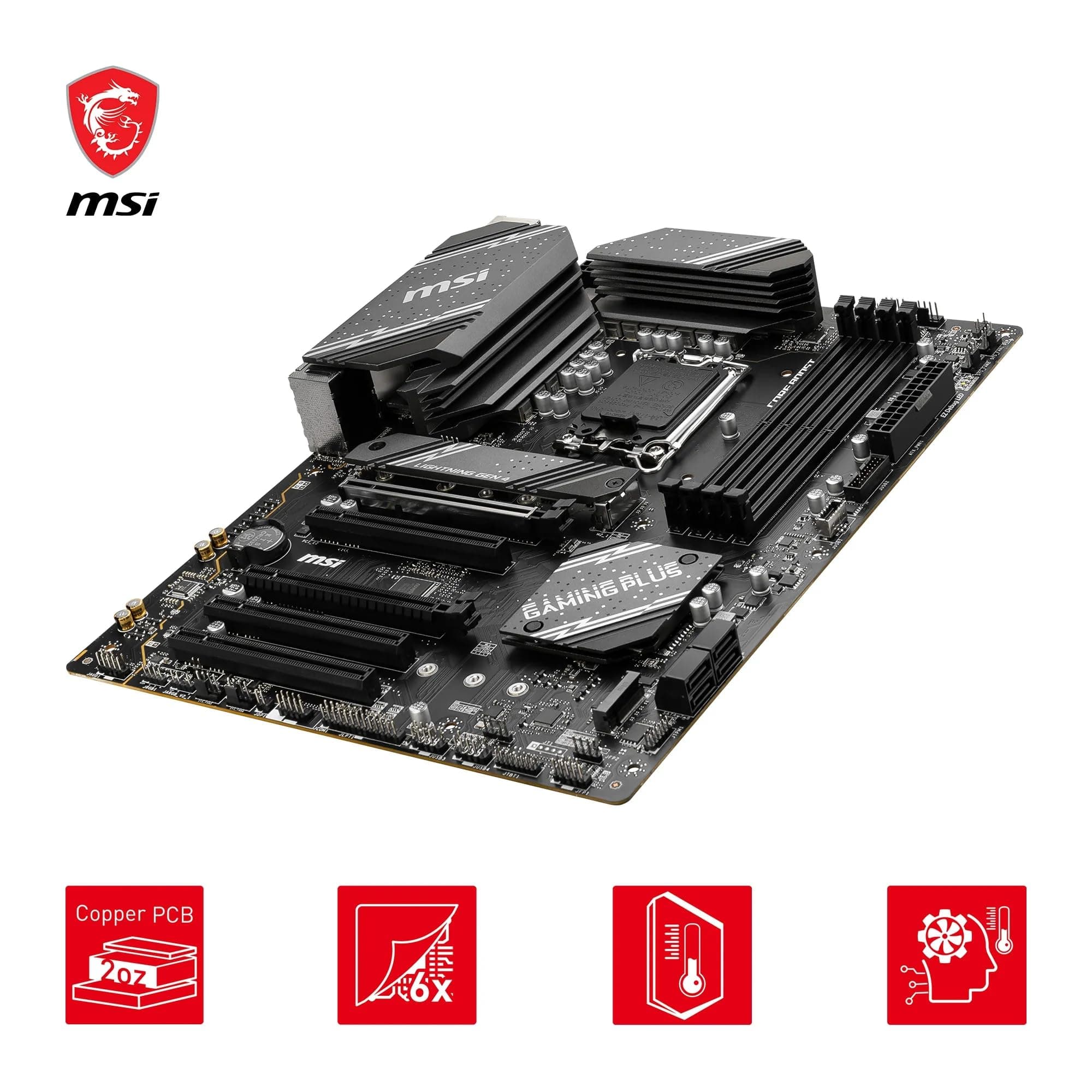 MSI B760 Gaming Plus WiFi Mainboard, ATX - Unterstützt Intel Core Prozessoren der 14., 13. und 12. Generation, LGA 1700 - DDR5 6800+MHz/OC, 2 x PCIe 4.0 x16, 2 x M.2 Gen4, 2.5G LAN, Wi-Fi 6E Bild 7