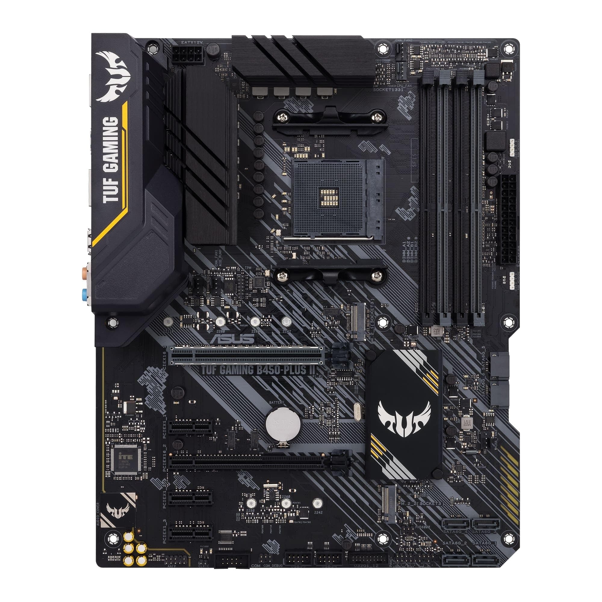 Asus TUF Gaming B450-Plus II Mainboard Sockel AM4 (ATX, AMD Ryzen, DDR4-Speicher, M.2, USB 3.1 Gen1+ Gen2, Aura Sync, Ai Noise Cancelling Mikrofon) Bild 3