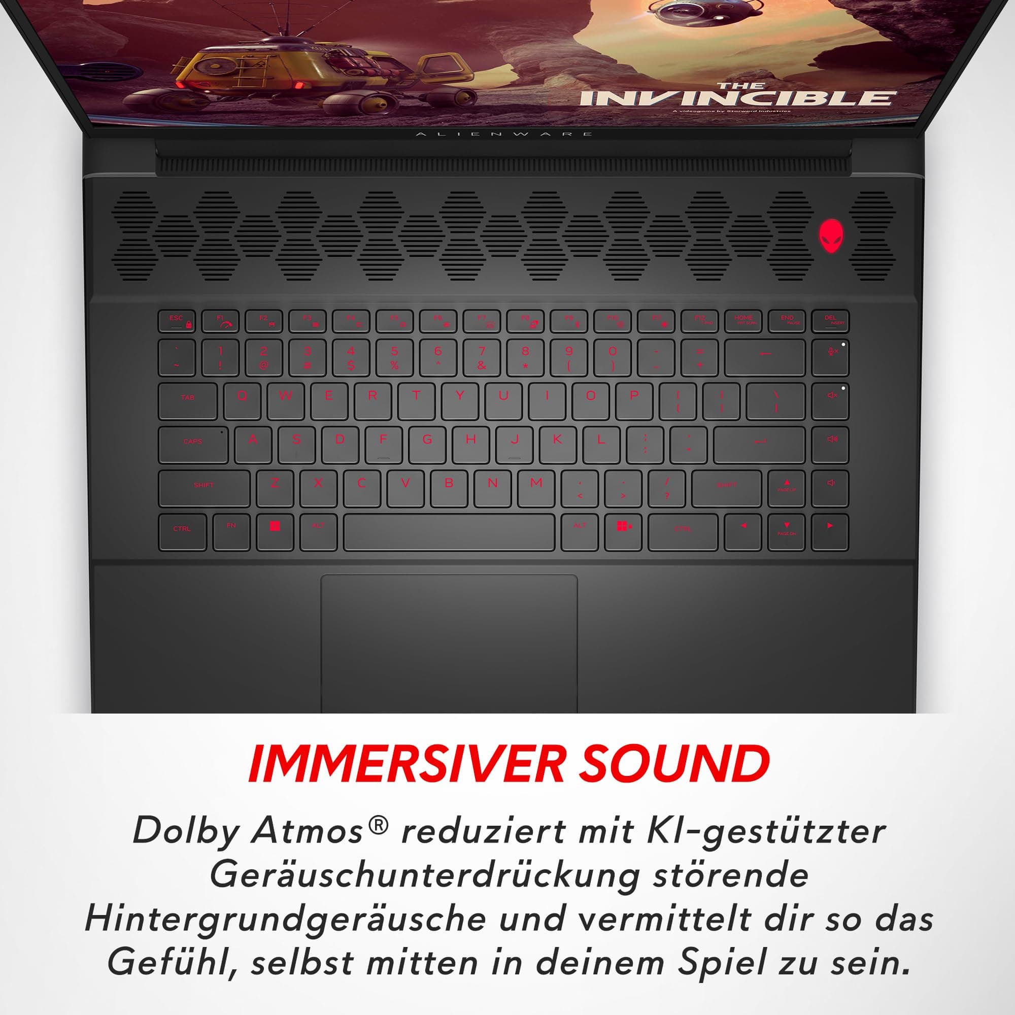 Alienware m16 Gaming Laptop - 16 Inch QHD 240 Hz, AMD Ryzen 9 7845HX, 16 GB RAM, 1 TB SSD, NVIDIA GeForce RTX 4070, AlienFX RGB Keyboard - German, Windows 11 Home, Dark Metallic Moon Bild 5