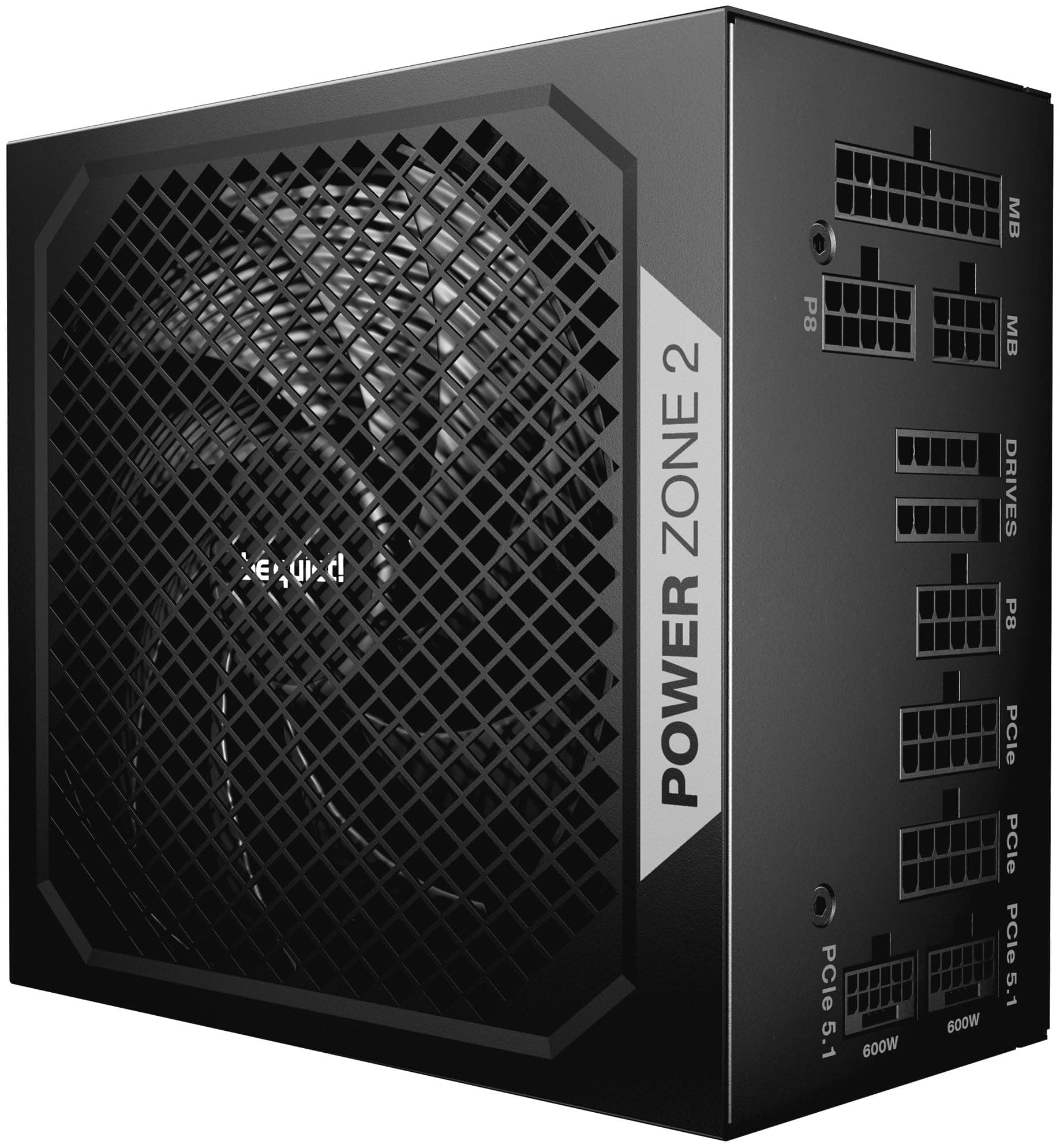 be quiet! Power Zone 2 1200W Netzteil, 80 Plus Platinum und Cybenetics Platinum Zertifizierung, semi-Passive Kühlung, Pure Wings 3 140mm Lüfter, 90° abgewinkelter 12V-2x6-Anschluss, PCIe 5.1/ATX 3.1 Bild 2