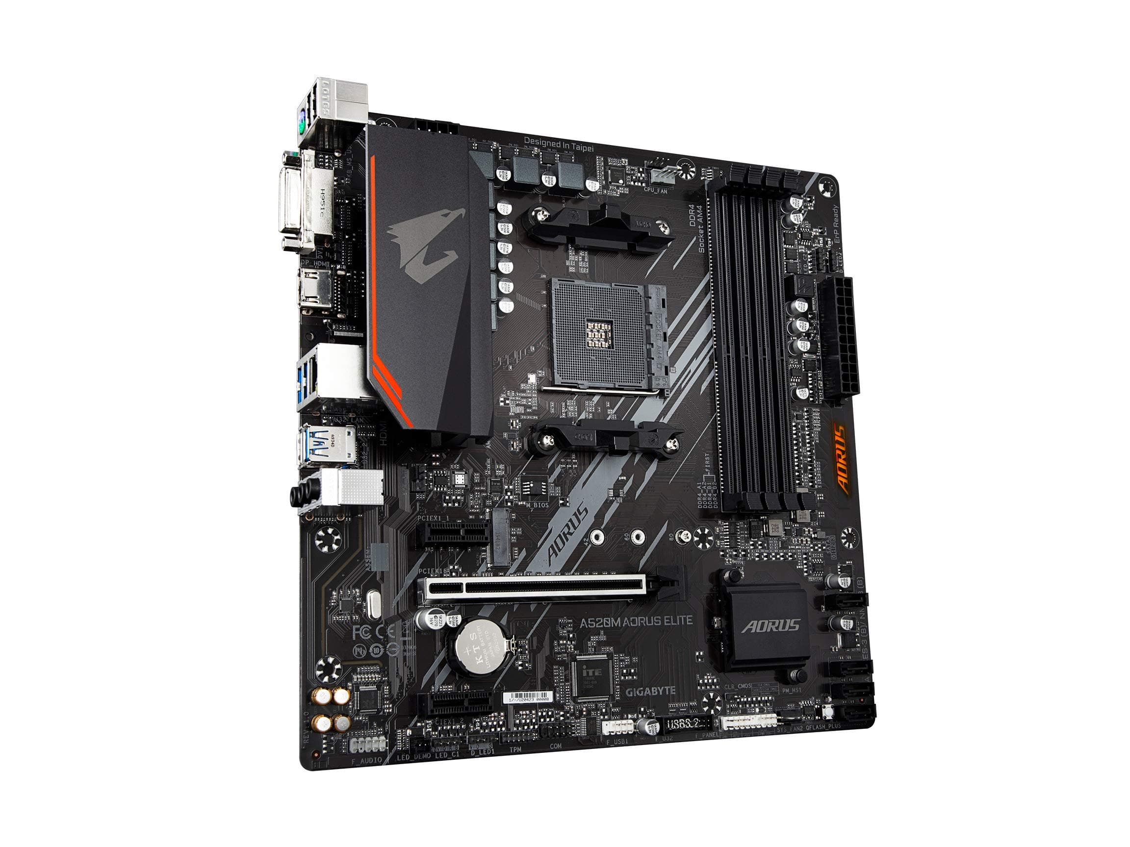 Gigabyte A520M AORUS Elite (AMD Ryzen AM4/MicroATX/5+3 Phases Digital PWM/Gaming GbE LAN/NVMe PCIe 3.0 x4 M.2/2 Display Interfaces/Q-Flash Plus/RGB Fusion 2.0/Motherboard) Bild 7